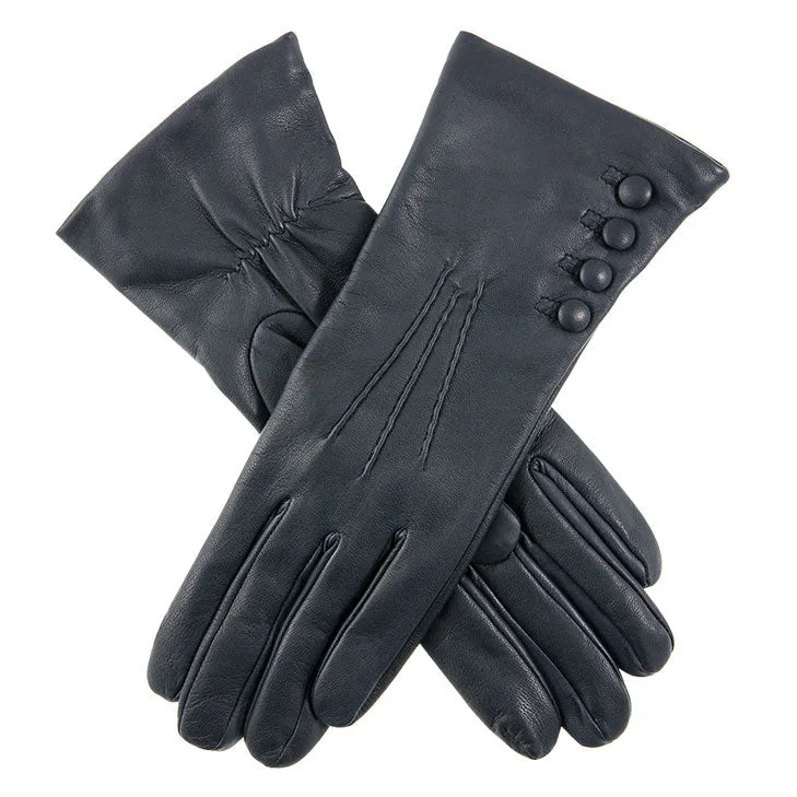 Women's Three-Point Cashmere-Lined Leather Gloves with Buttons sold by Dents Gloves product image thumbnail 5