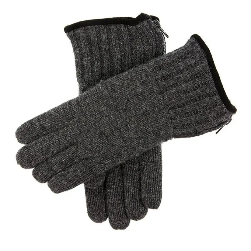 Men's Thinsulate-Lined Knitted Gloves with Zip sold by Dents Gloves