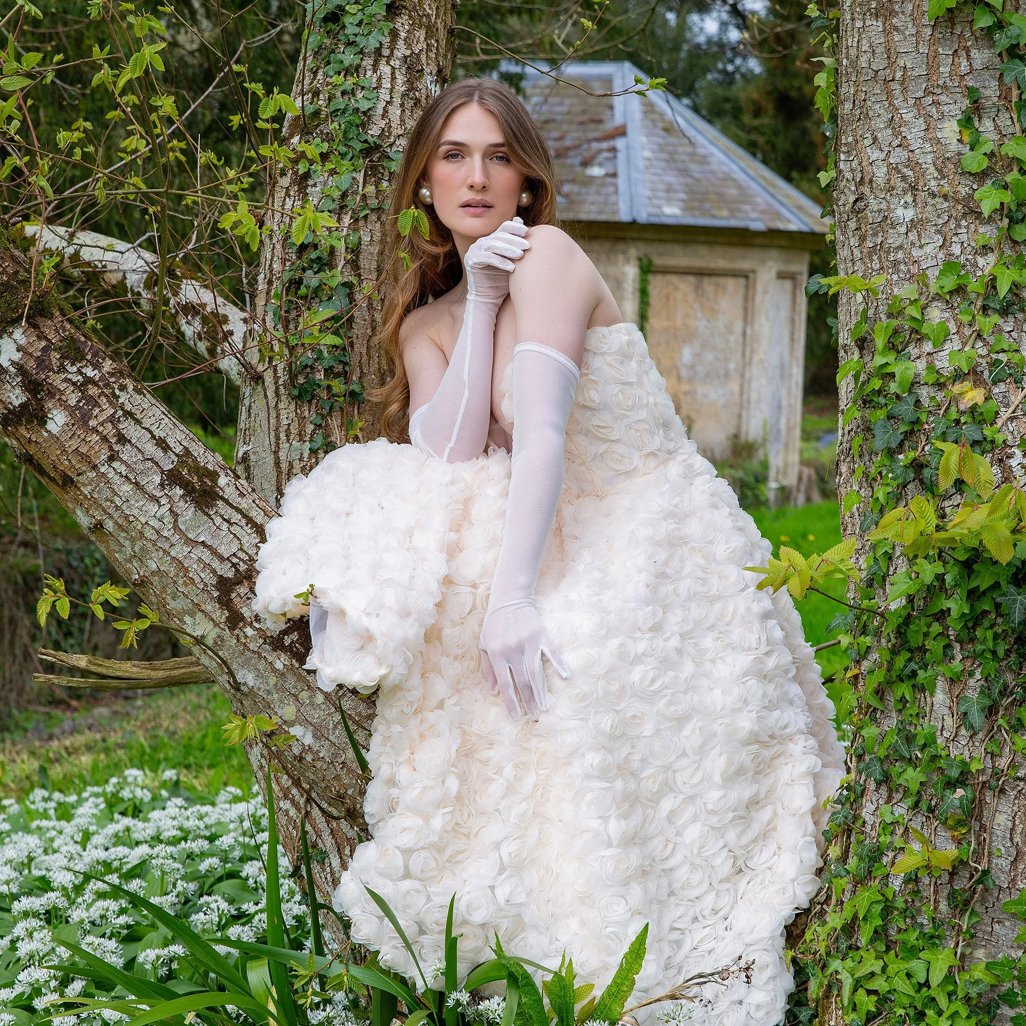 Women's Long Above-Elbow Tulle Gloves sold by Dents Gloves product image thumbnail 3