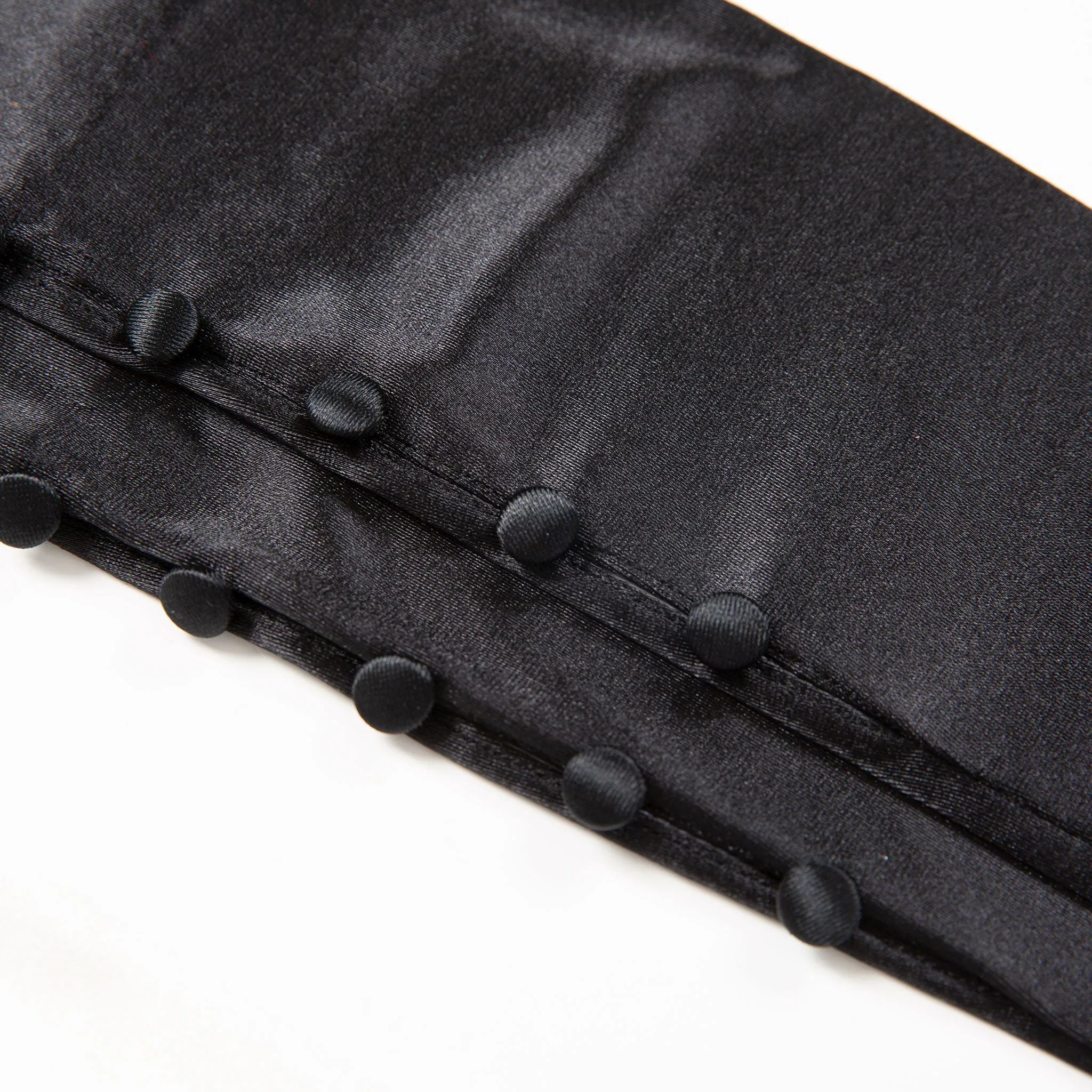 Women's Long Below-Elbow Satin Gloves with Buttons sold by Dents Gloves product image thumbnail 3