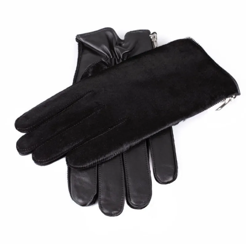 Men's Cashmere-Lined Ponyskin and Leather Gloves sold by Dents Gloves