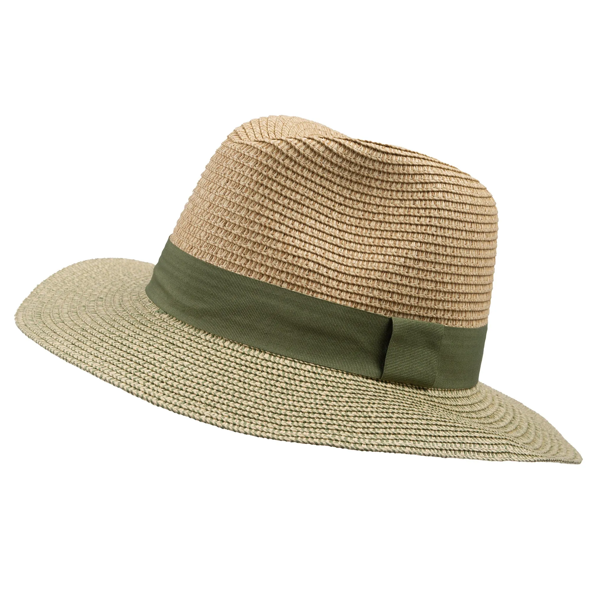 Women's Straw Fedora Hat with Colour Band and Two-Tone Brim sold by Dents Gloves product image thumbnail 2