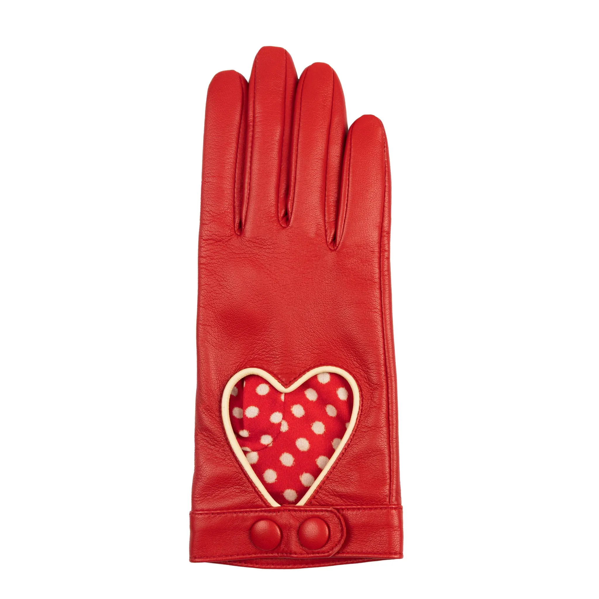 Women's Silk-Lined Leather Driving Gloves with Heart Cut-Out sold by Dents Gloves product image thumbnail 3