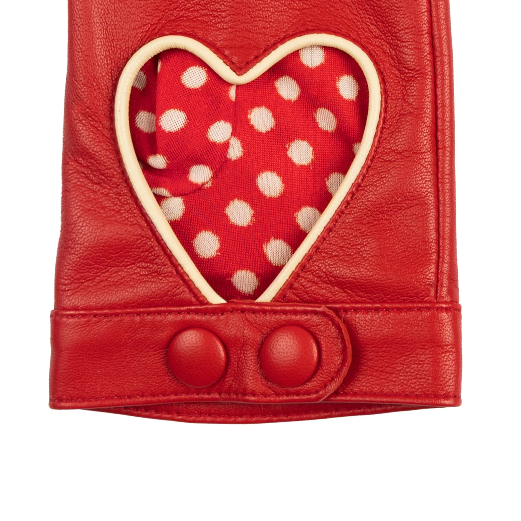 Women's Silk-Lined Leather Driving Gloves with Heart Cut-Out sold by Dents Gloves product image thumbnail 4