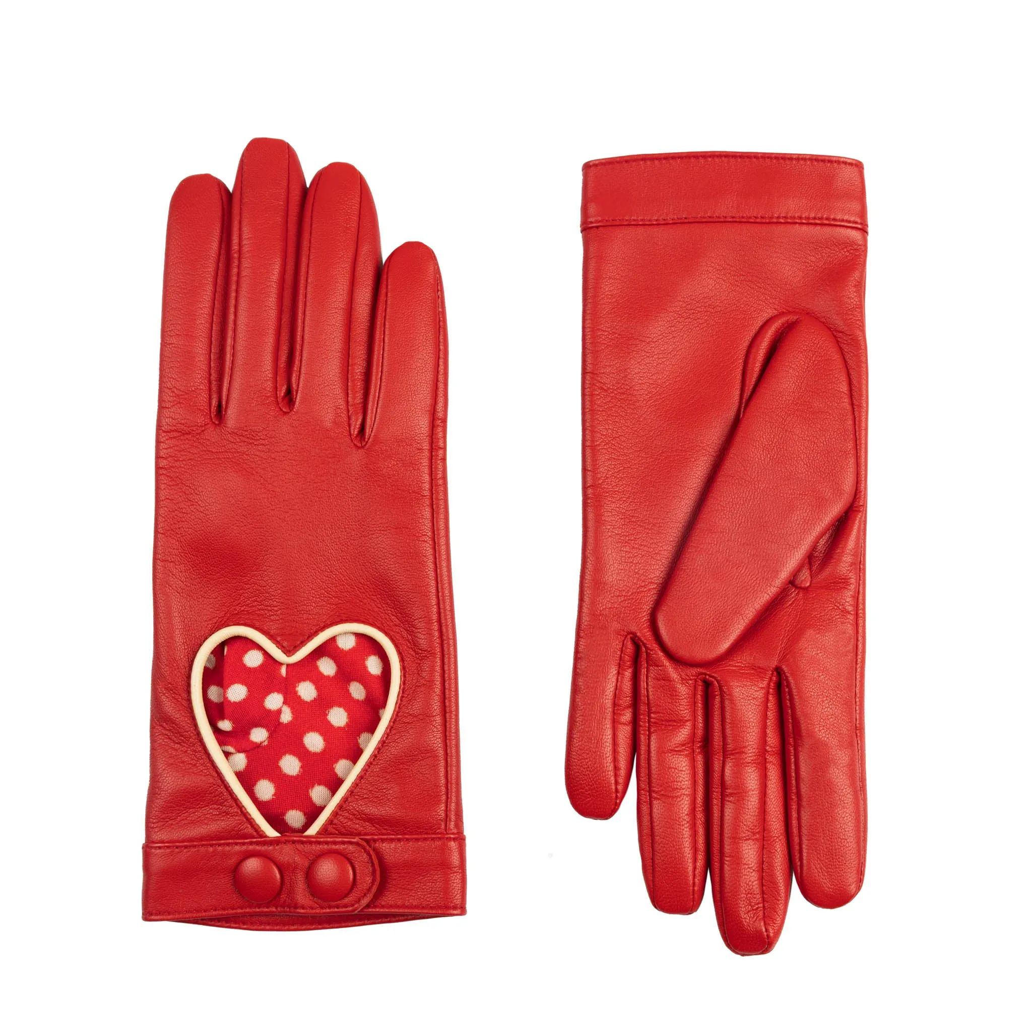 Women's Silk-Lined Leather Driving Gloves with Heart Cut-Out sold by Dents Gloves product image thumbnail 2
