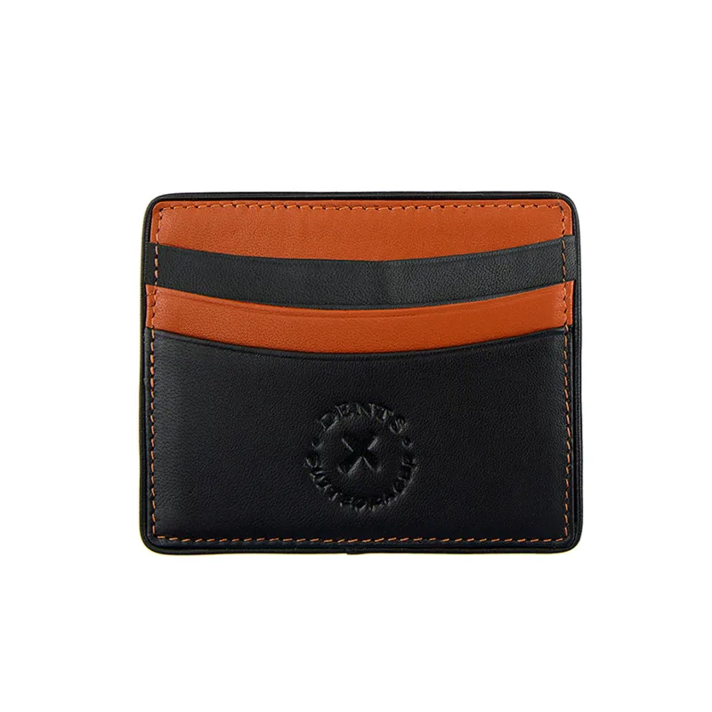 Men's The Suited Racer Smooth Nappa Leather Card Holder with RFID Blocking made by Dents Gloves