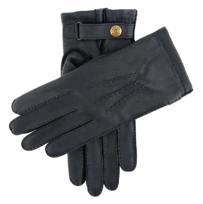 Men's Heritage Handsewn Three-Point Cashmere-Lined Deerskin Leather Gloves sold by Dents Gloves