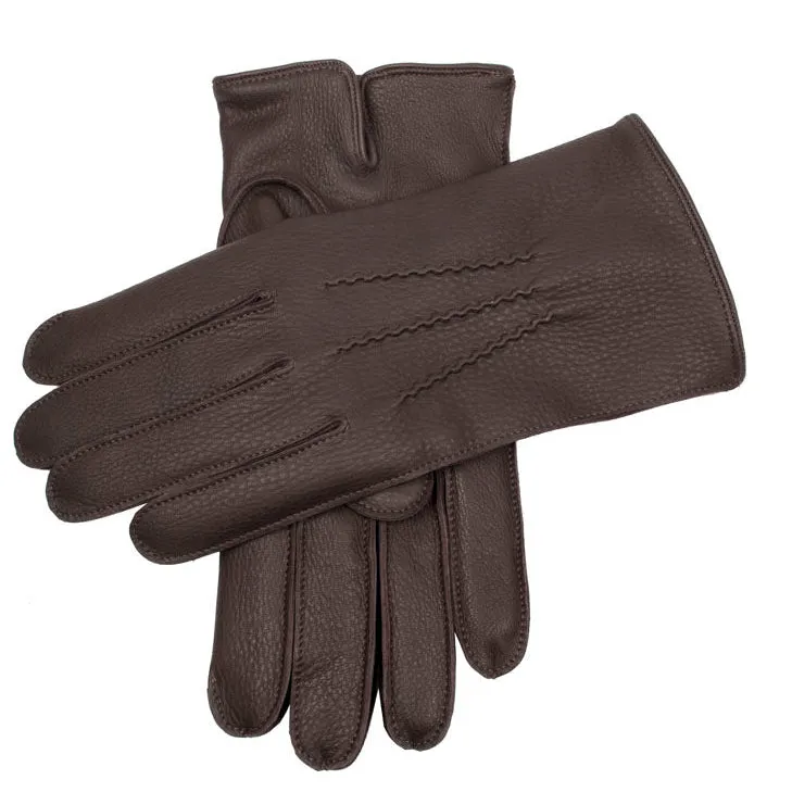 Men’s Heritage Three-Point Camel Hair-Lined Deerskin Leather Gloves sold by Dents Gloves