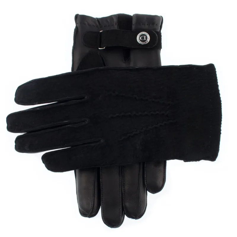 Men’s Heritage Three-Point Cashmere-Lined Sueded Peccary and Leather Gloves sold by Dents Gloves