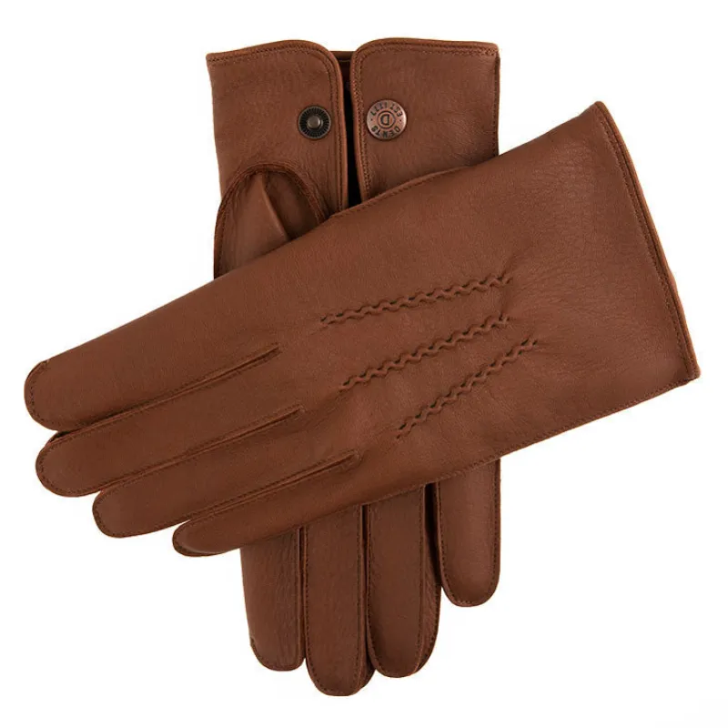 Men's Heritage Three-Point Cashmere-Lined Deerskin Leather Gloves sold by Dents Gloves