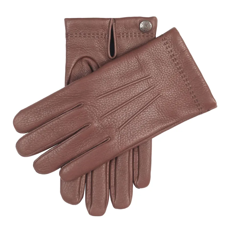 Men’s Heritage Three-Point Cashmere-Lined Deerskin Leather Gloves sold by Dents Gloves