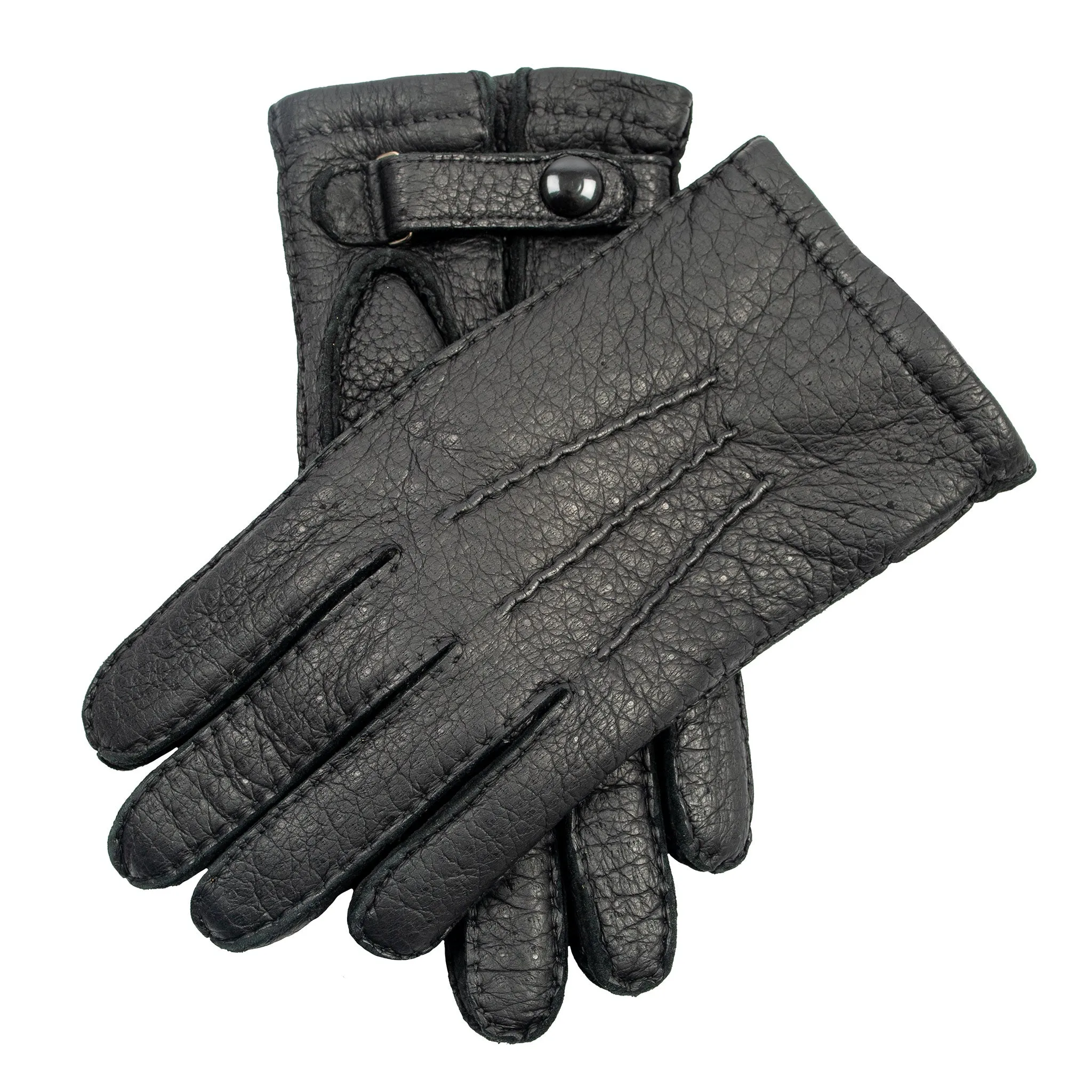 Men’s Heritage Handsewn Three-Point Cashmere-Lined Peccary Leather Gloves sold by Dents Gloves