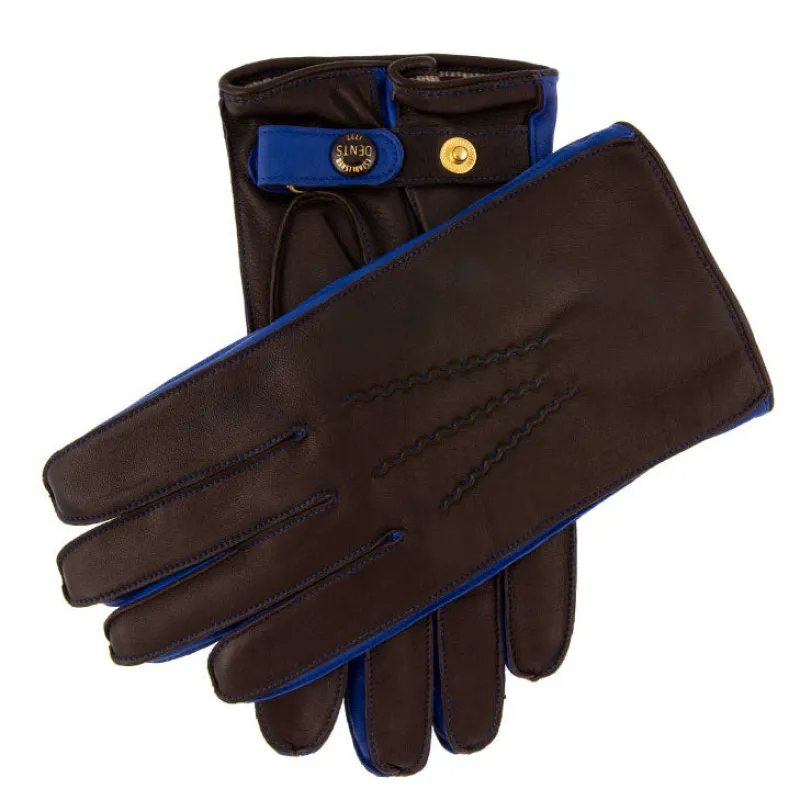 Men's Heritage Three-Point Cashmere-Lined Leather Gloves sold by Dents Gloves