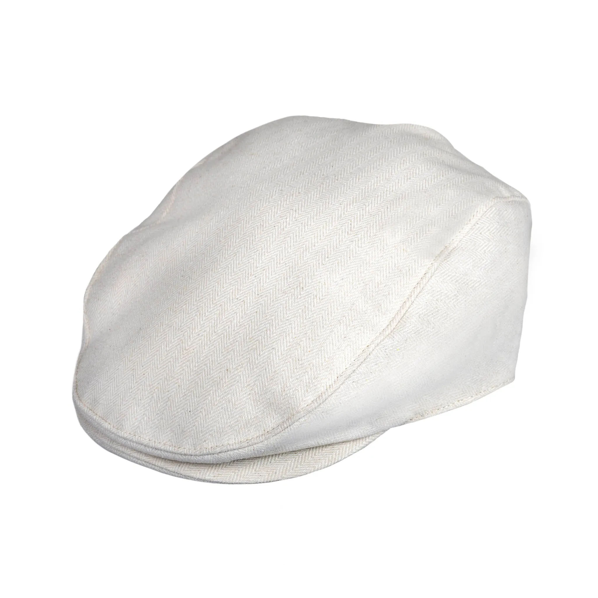 Men’s Herringbone Cotton and Linen-Blend Flat Cap sold by Dents Gloves product image thumbnail 3