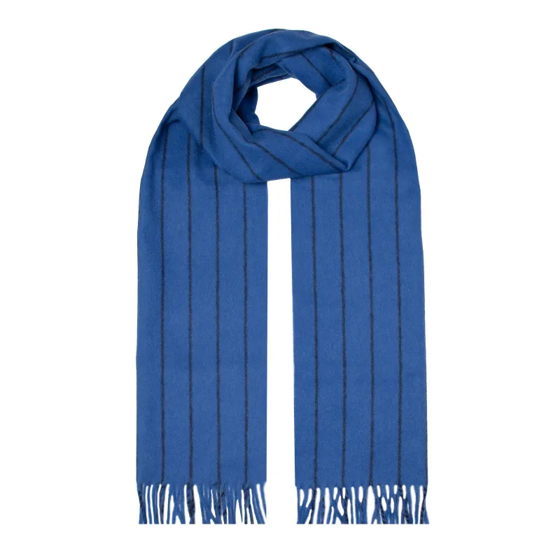 Heritage Large Stripe Cashmere Scarf with Tassels and Gift Box made by Dents Gloves