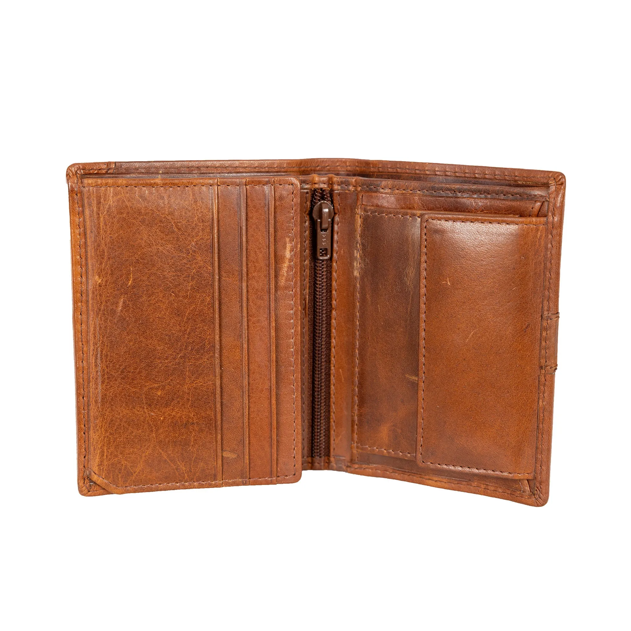 Men’s Distressed Leather Passcase Wallet with RFID Blocking and Window Pocket sold by Dents Gloves product image thumbnail 2