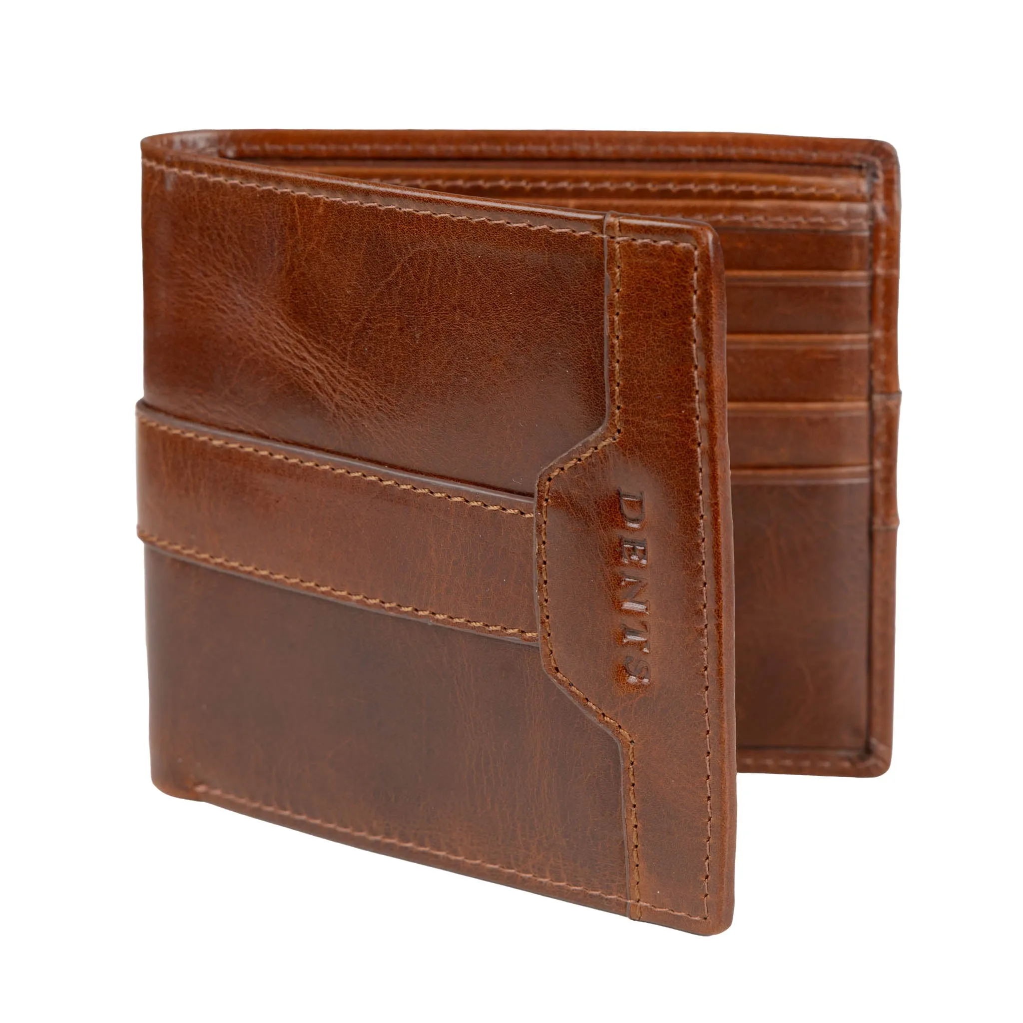 Men’s Distressed Leather Bifold Wallet with RFID Blocking sold by Dents Gloves product image thumbnail 5