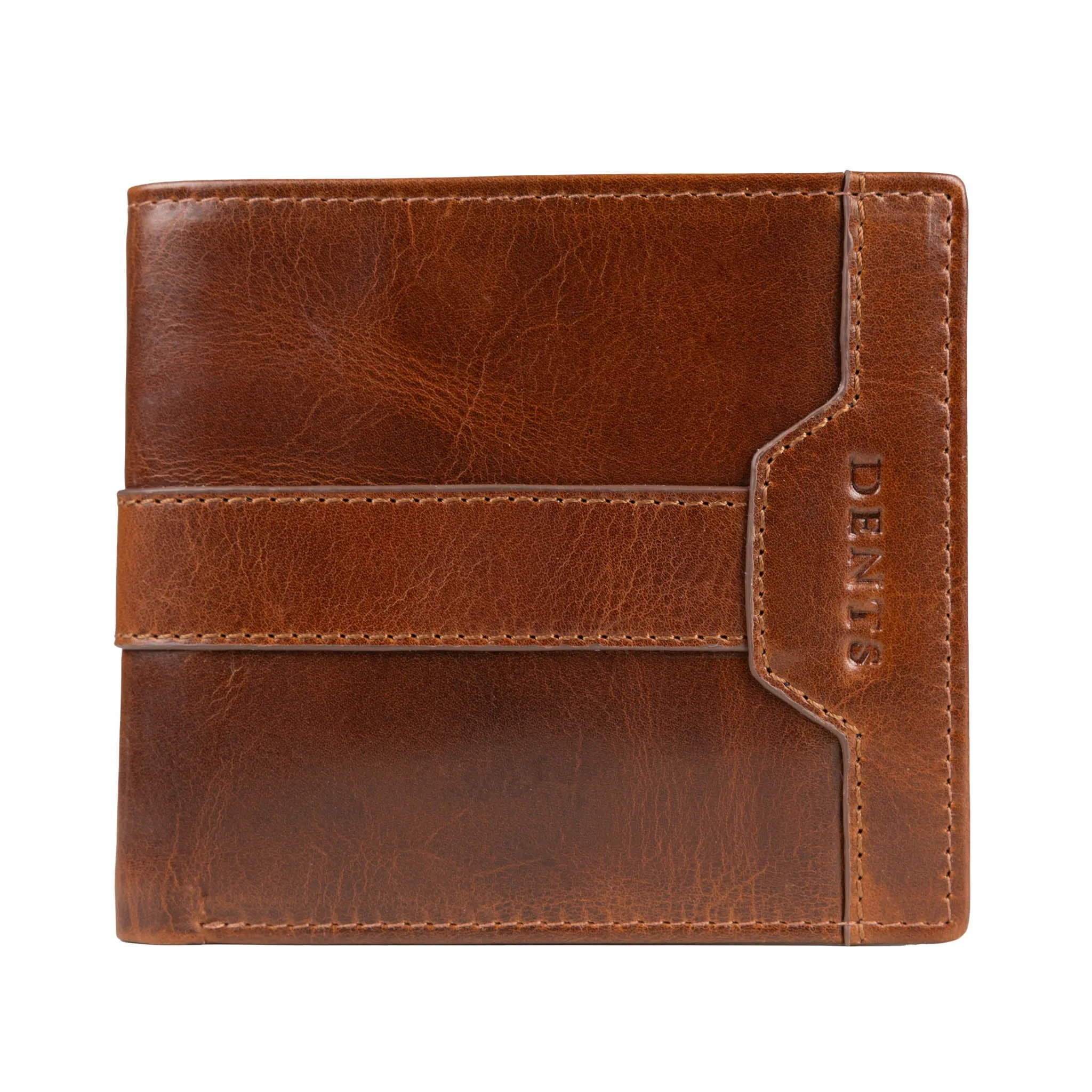 Men’s Distressed Leather Bifold Wallet with RFID Blocking sold by Dents Gloves