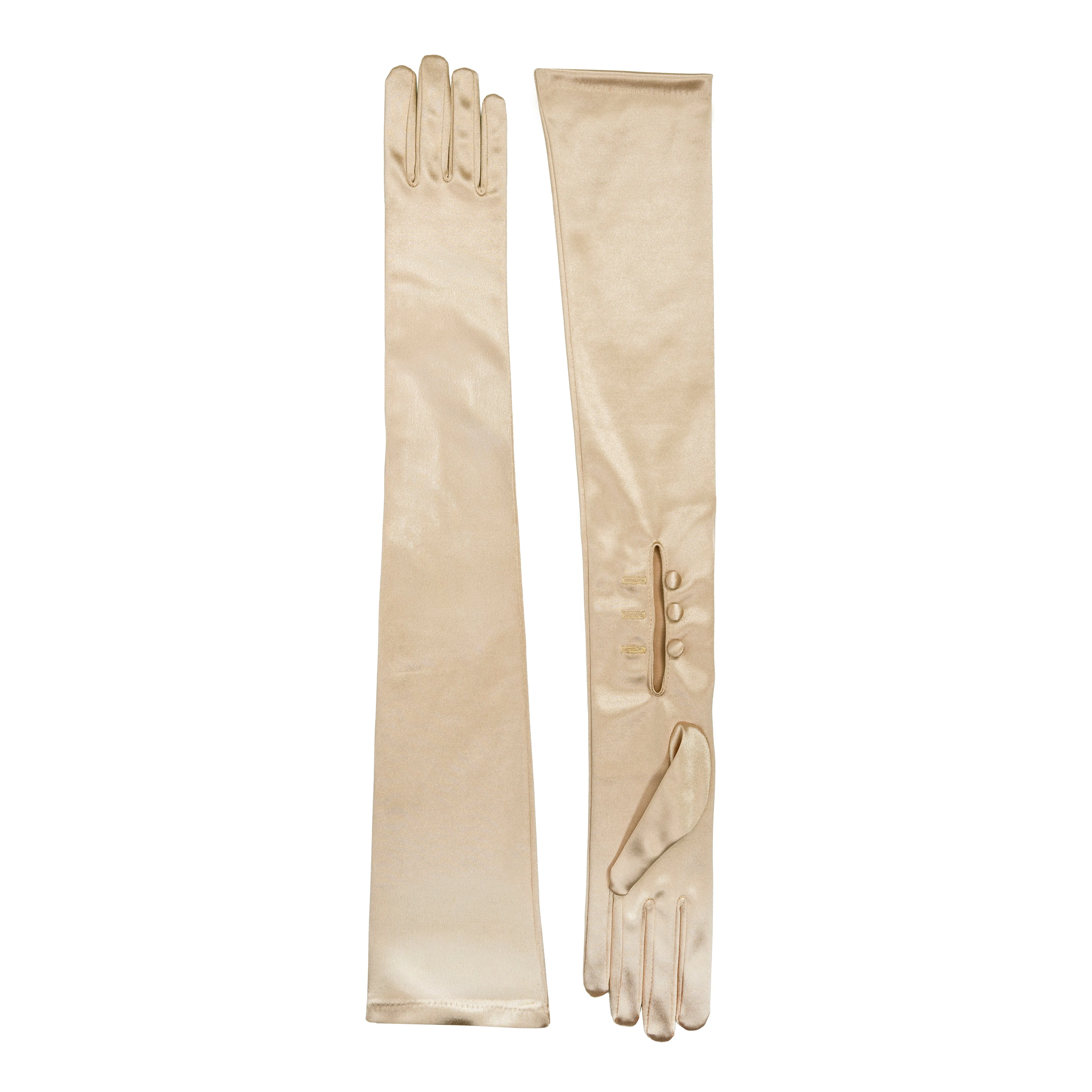 Women’s Long Opera Satin Gloves with Buttons sold by Dents Gloves product image thumbnail 4