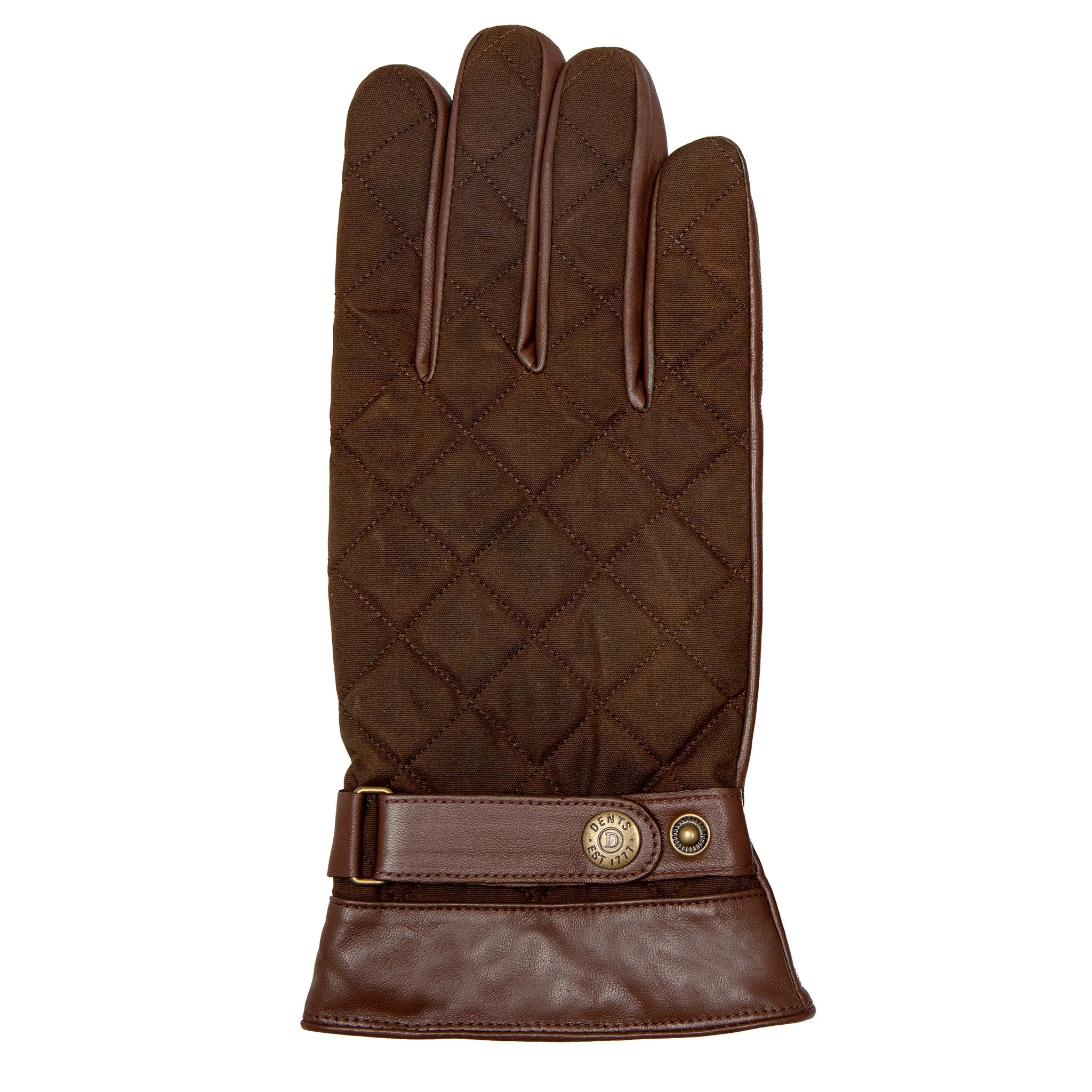 Gants en cuir doublés en polaire pour hommes, résistants à l'eau, avec un rembourrage en coton ciré et écran tactile. sold by Dents Gloves product image thumbnail 4