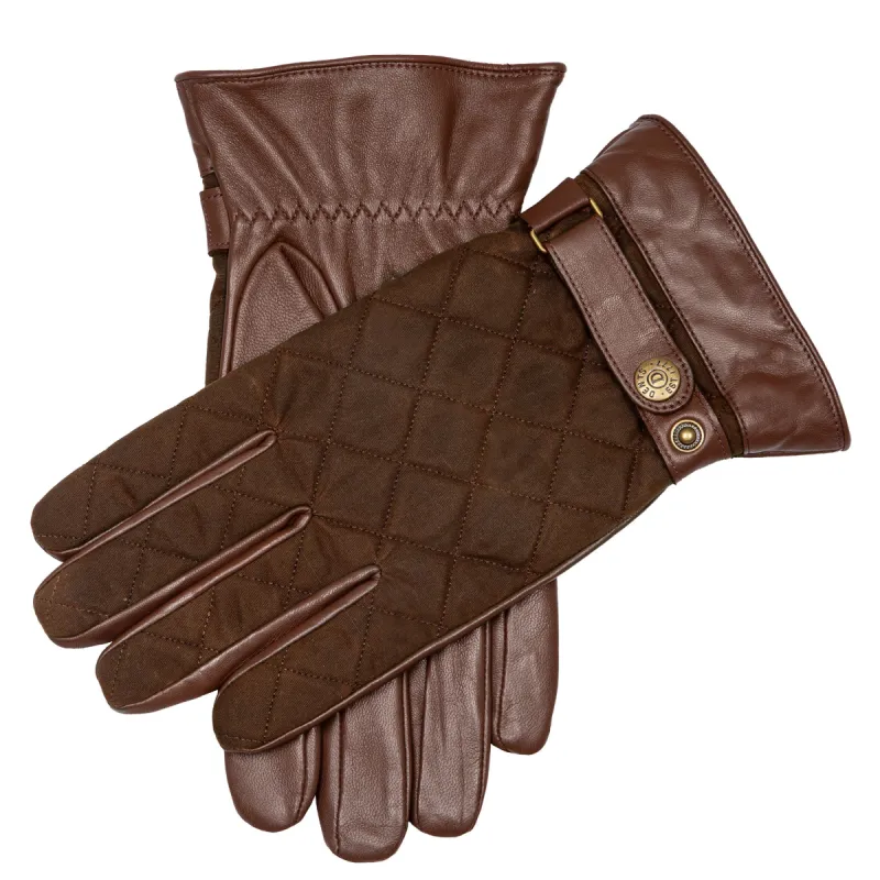 Gants en cuir doublés en polaire pour hommes, résistants à l'eau, avec un rembourrage en coton ciré et écran tactile. sold by Dents Gloves