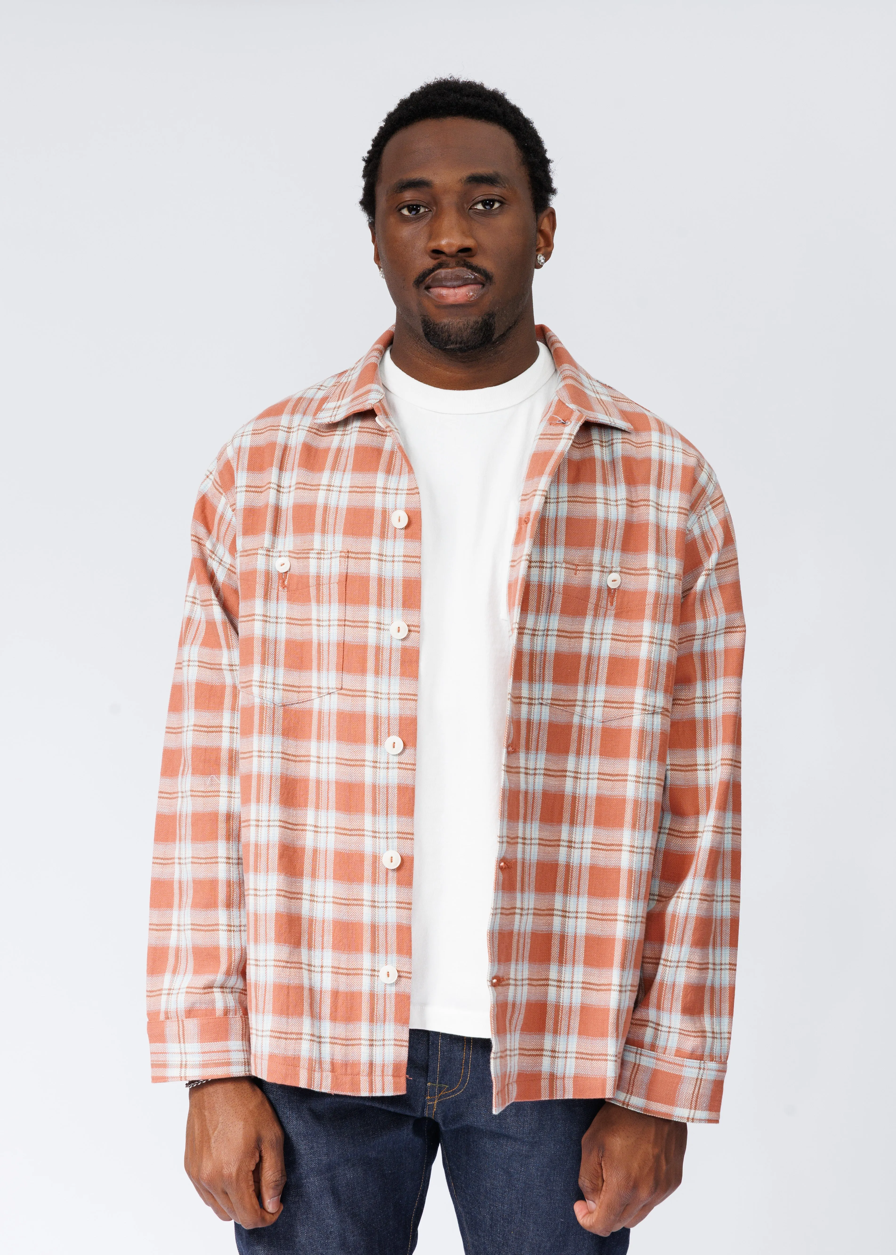 Herringbone Plaid Overshirt sold by American Trench product image thumbnail 2