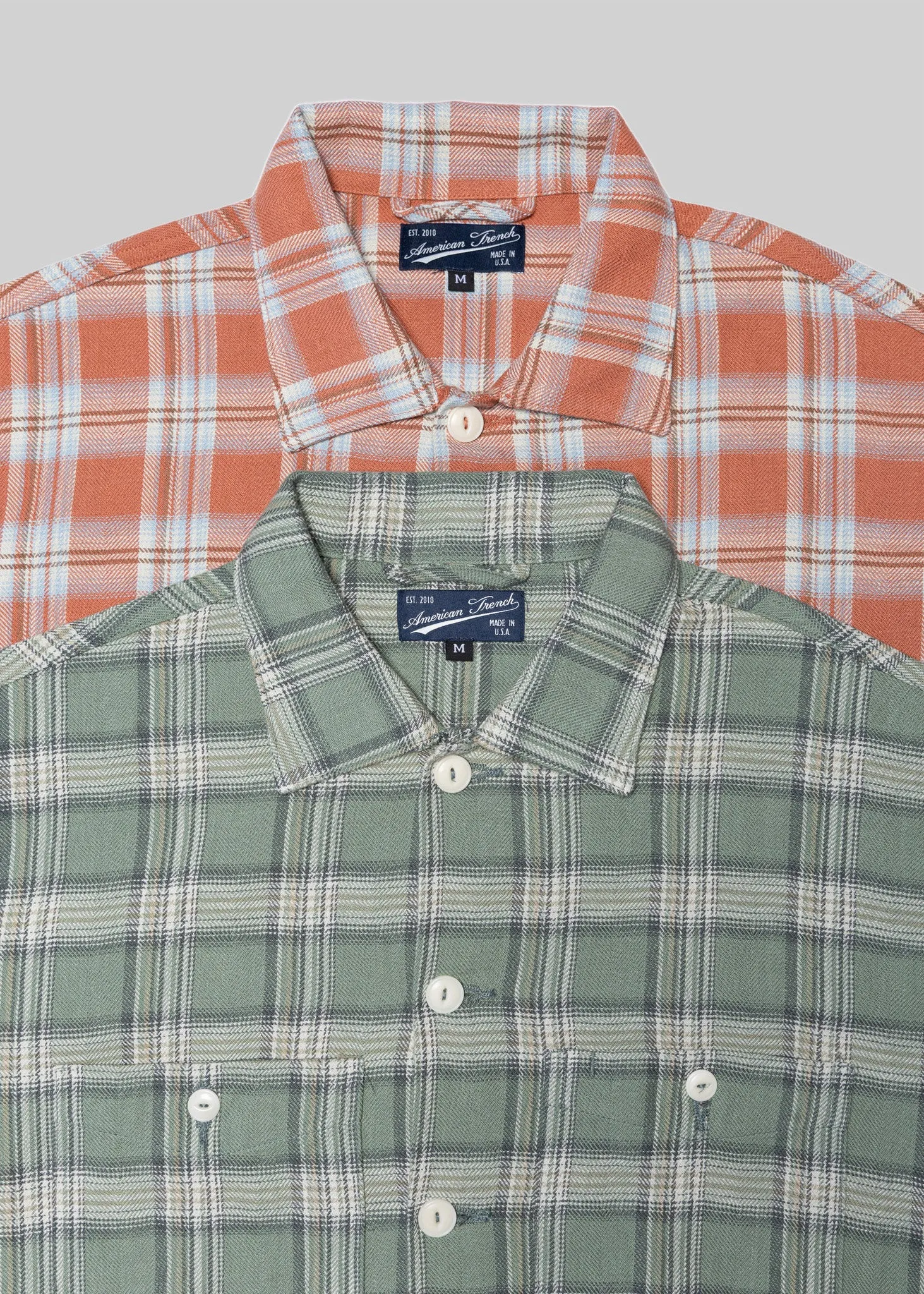 Herringbone Plaid Overshirt sold by American Trench