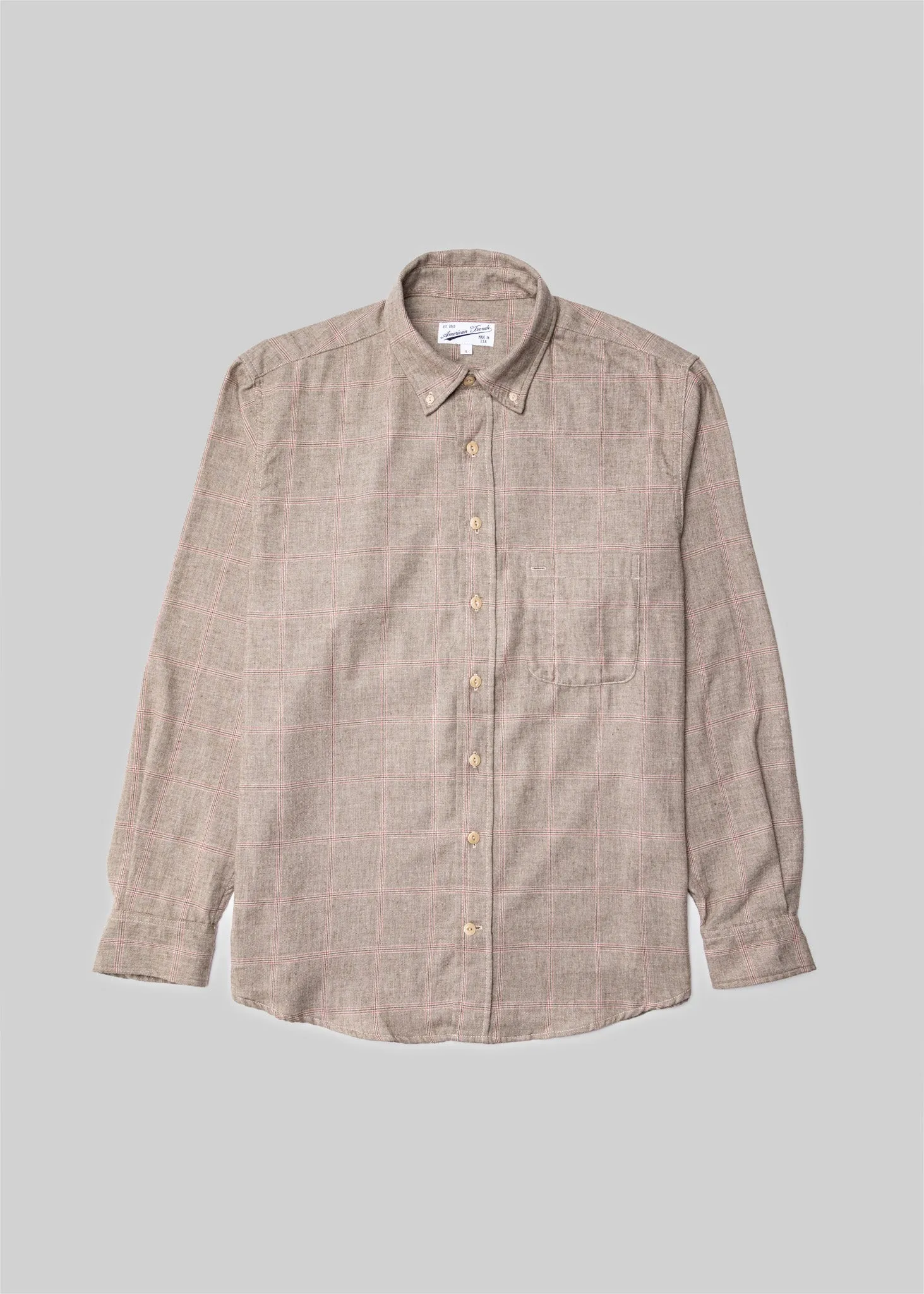 Brushed Plaid Button Down Shirt sold by American Trench product image thumbnail 5