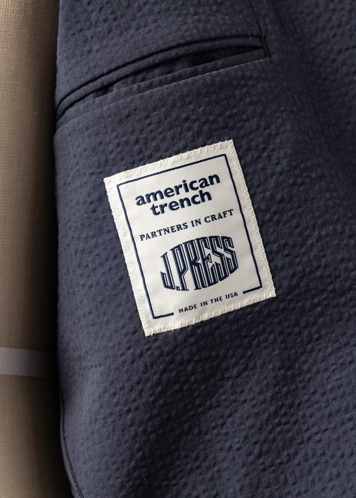 J. Press x American Trench Seersucker Chore Coat sold by American Trench product image thumbnail 2