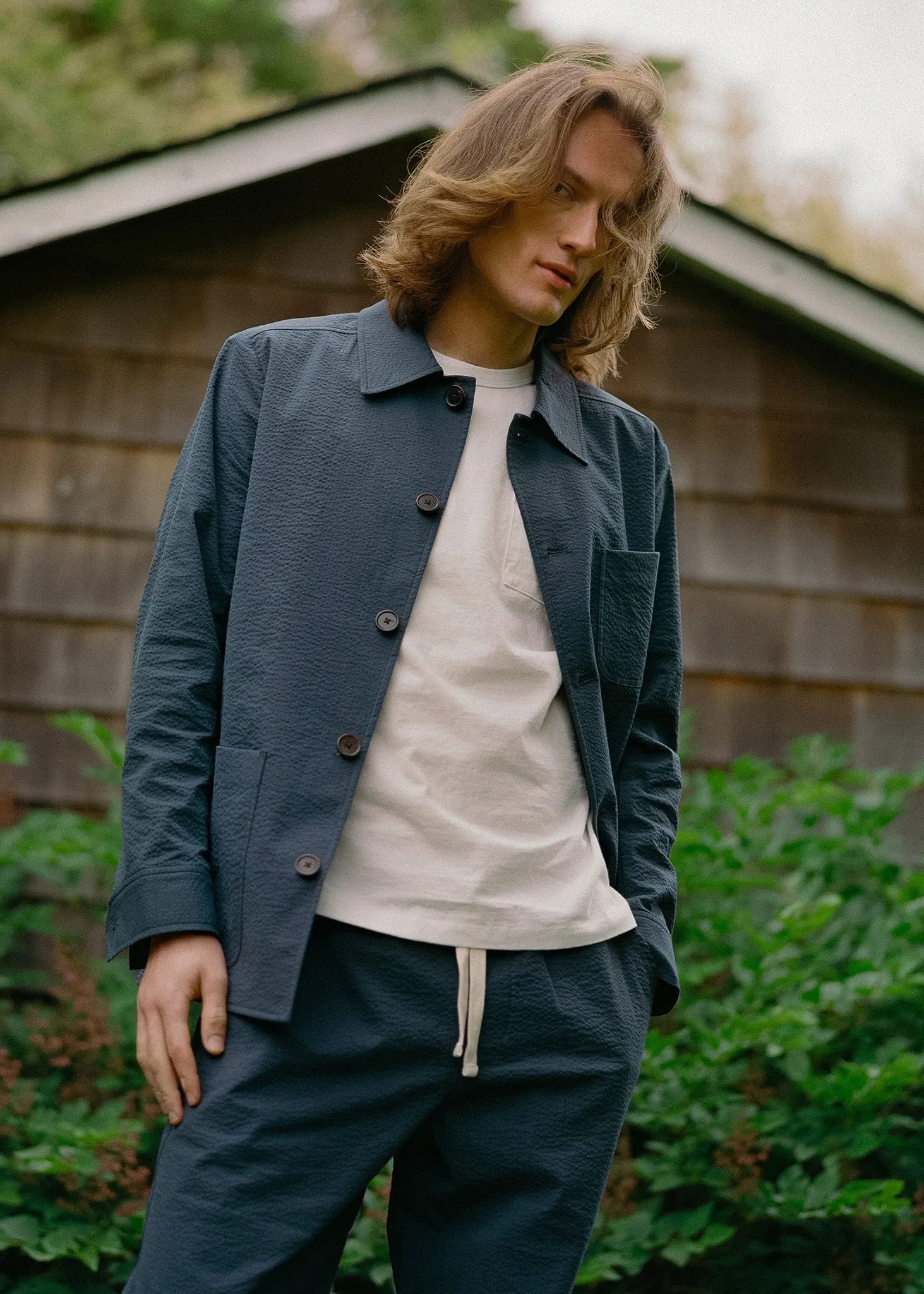 J. Press x American Trench Seersucker Chore Coat sold by American Trench product image thumbnail 5