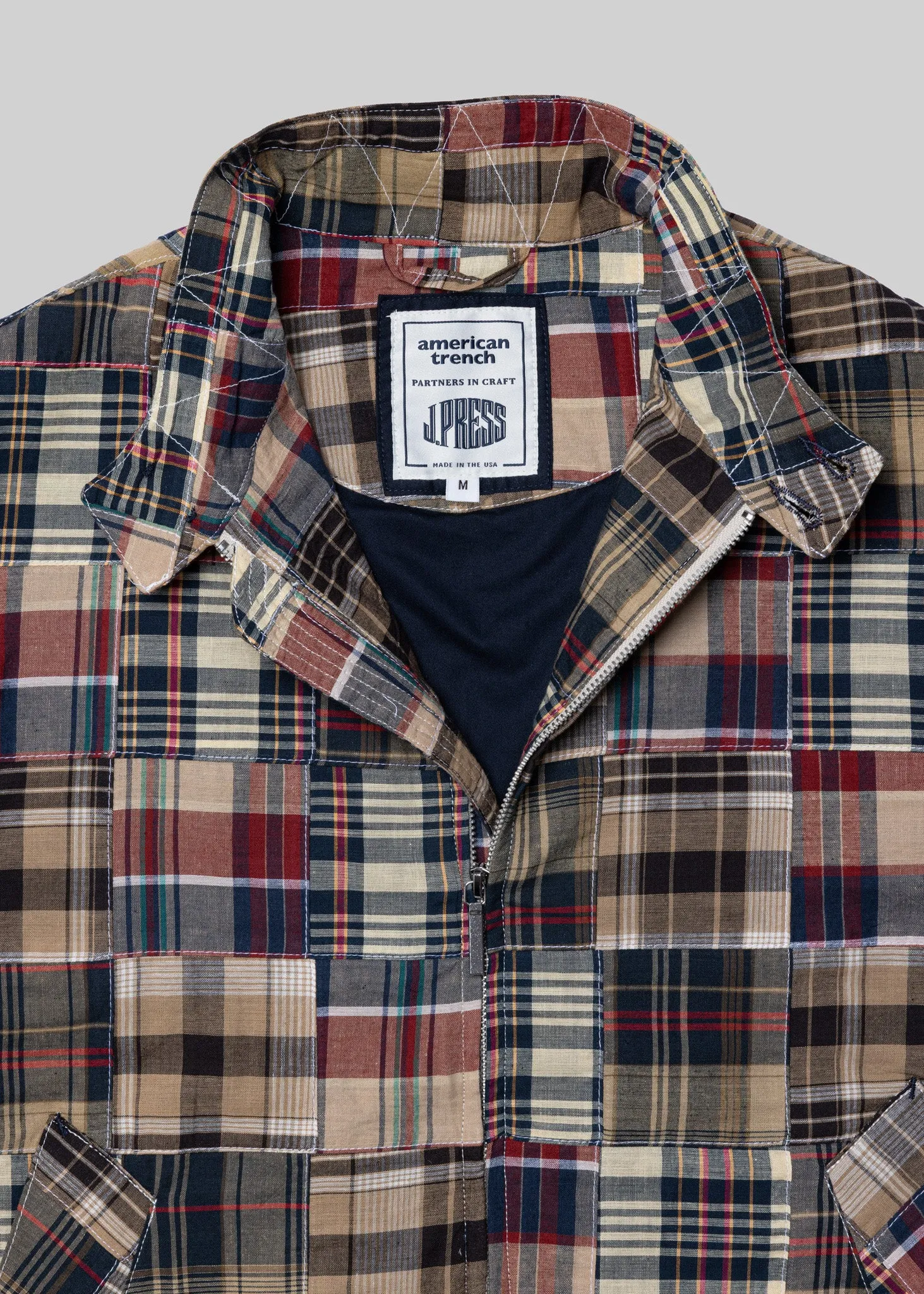 J. Press x American Trench Harrington in Patchwork Madras sold by American Trench product image thumbnail 3