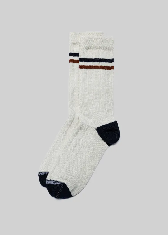 J. Press x American Trench Ivy Stripe Sock made by American Trench