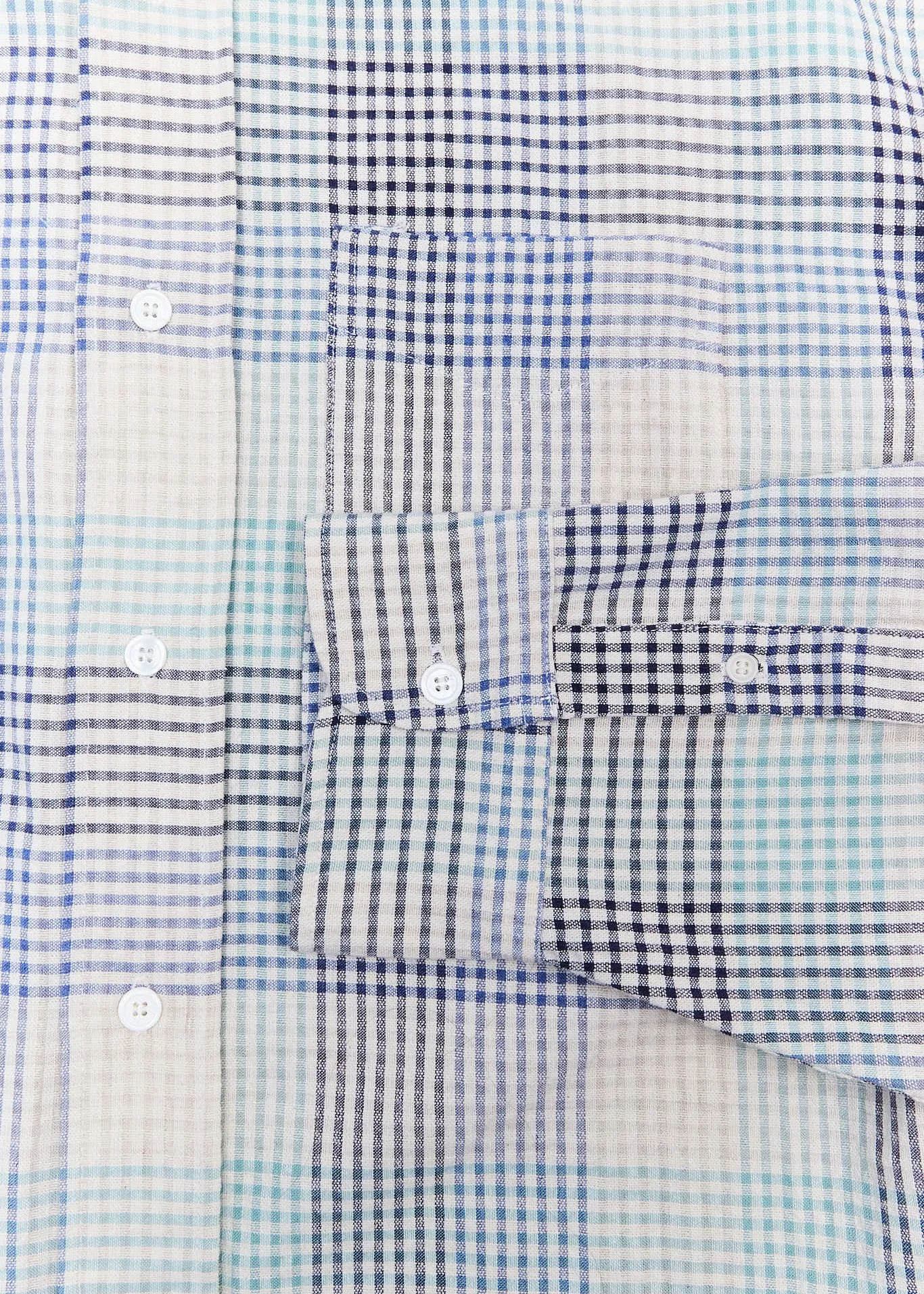 Eli Patchwork Button Down Shirt sold by American Trench