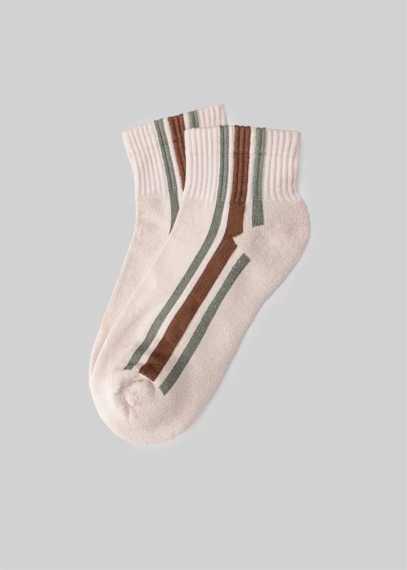 The Vertical Stripe Quarter Crew made by American Trench