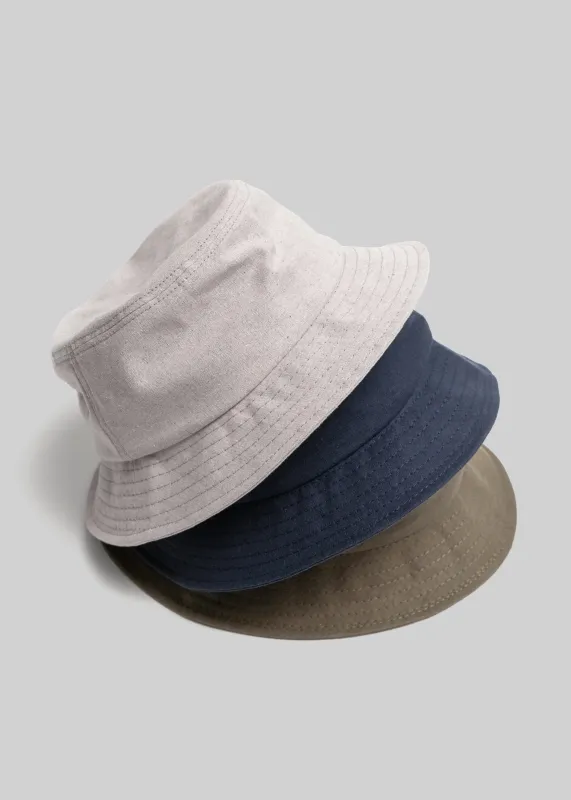 Cotton Linen Bucket Hat made by American Trench