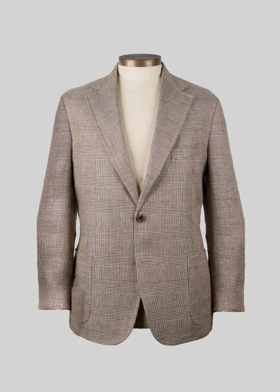 Irish Linen Glen Check Sport Coat made by American Trench