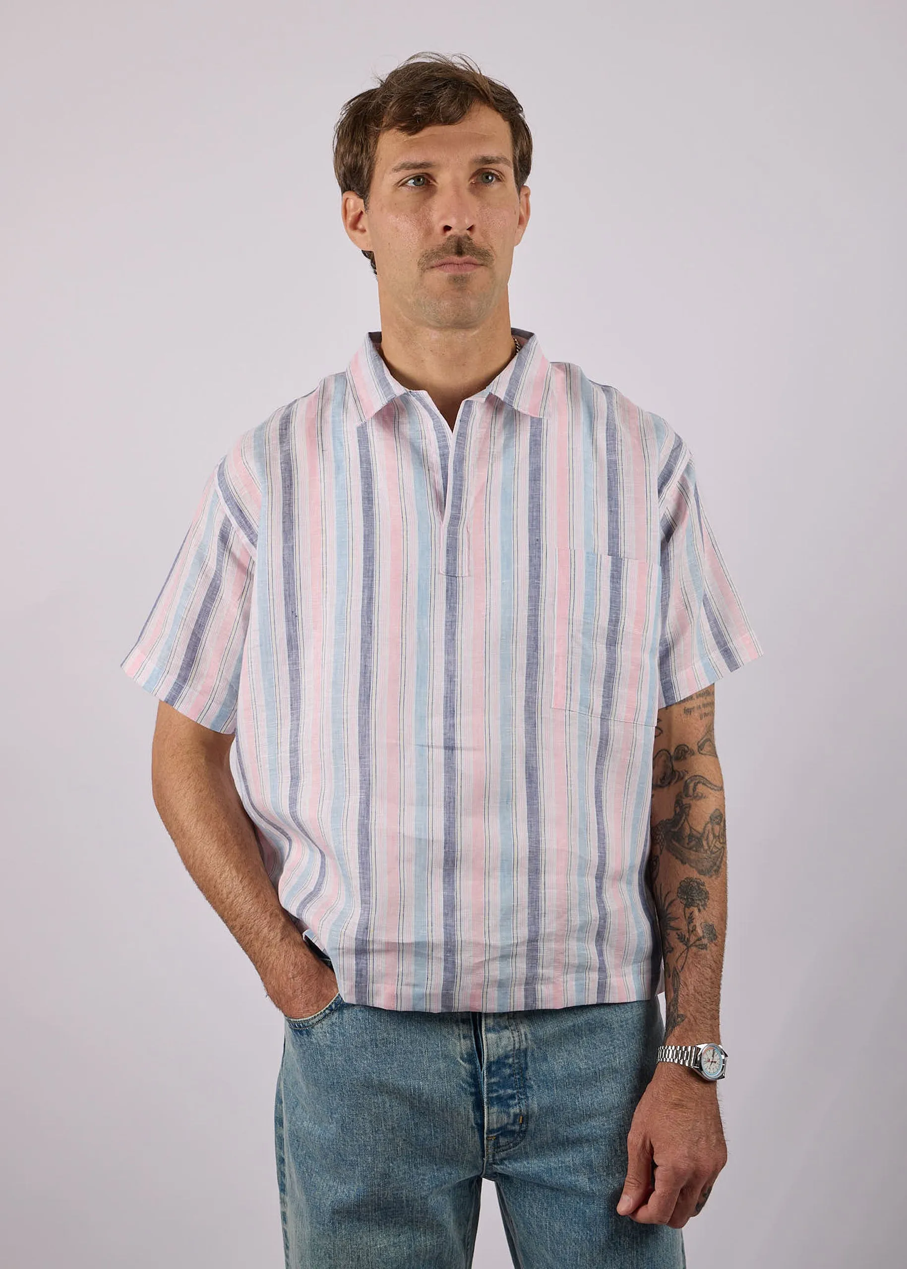 Irish Linen Popover Shirt sold by American Trench product image thumbnail 3