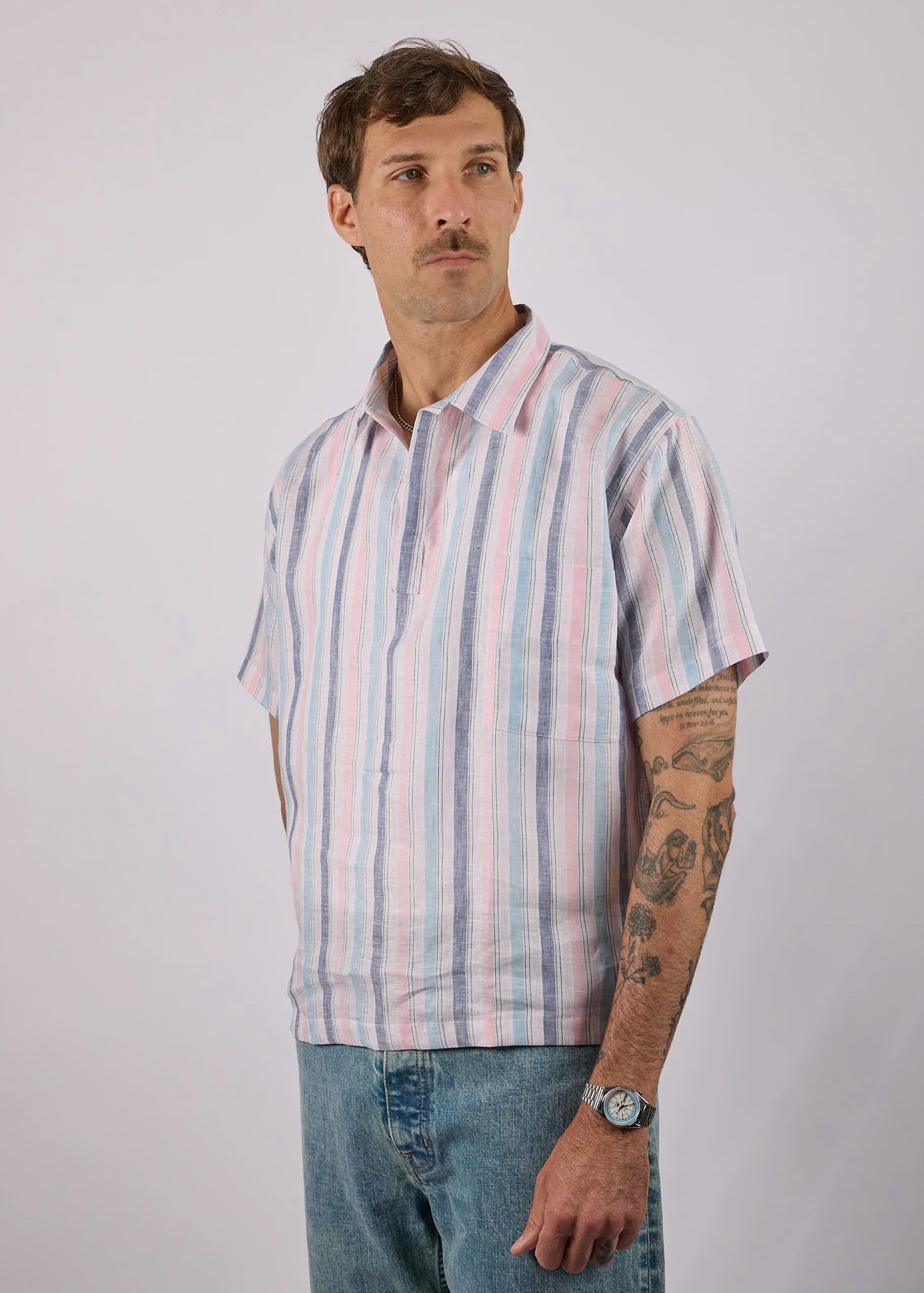 Irish Linen Popover Shirt sold by American Trench product image thumbnail 4
