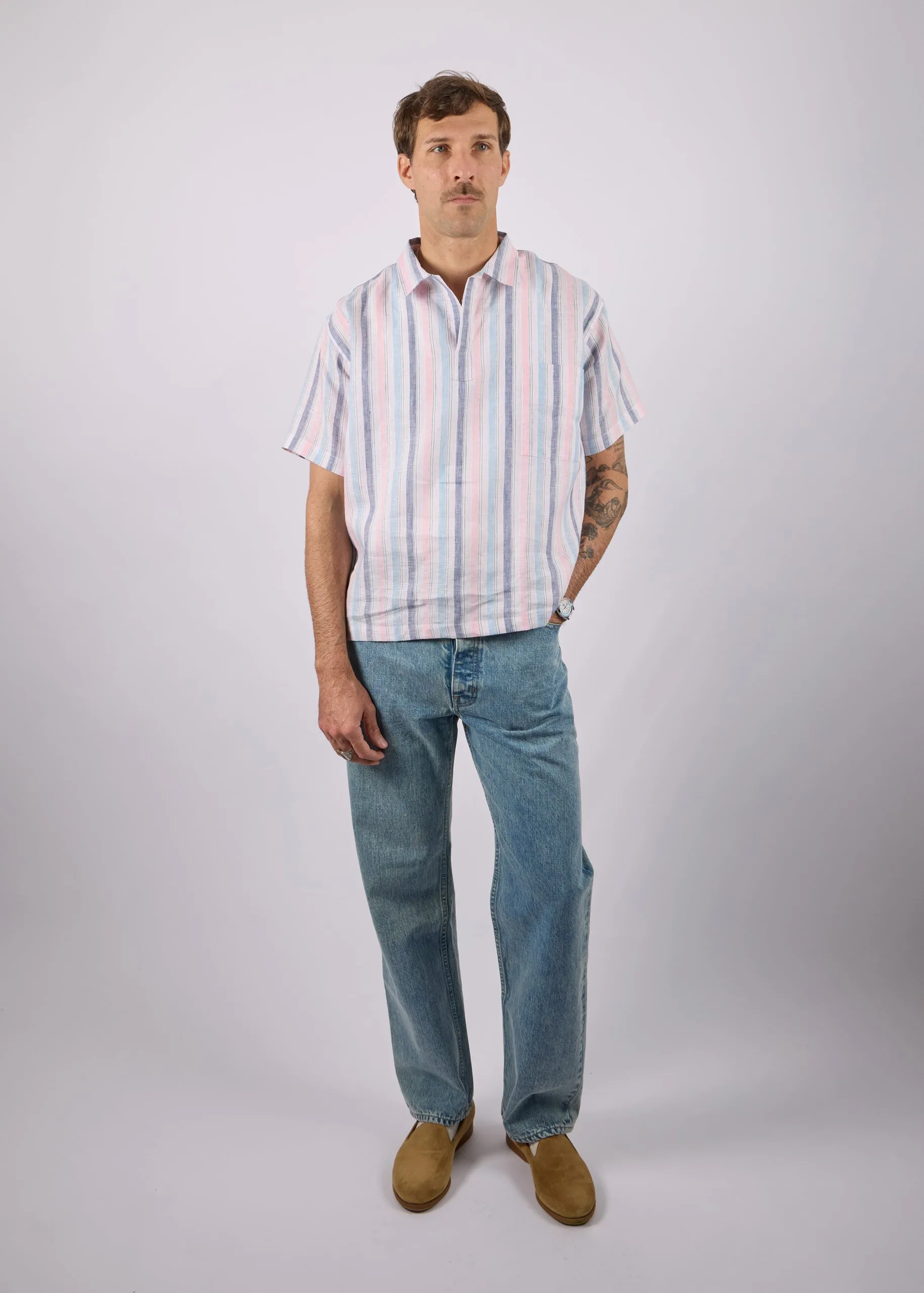 Irish Linen Popover Shirt sold by American Trench product image thumbnail 2
