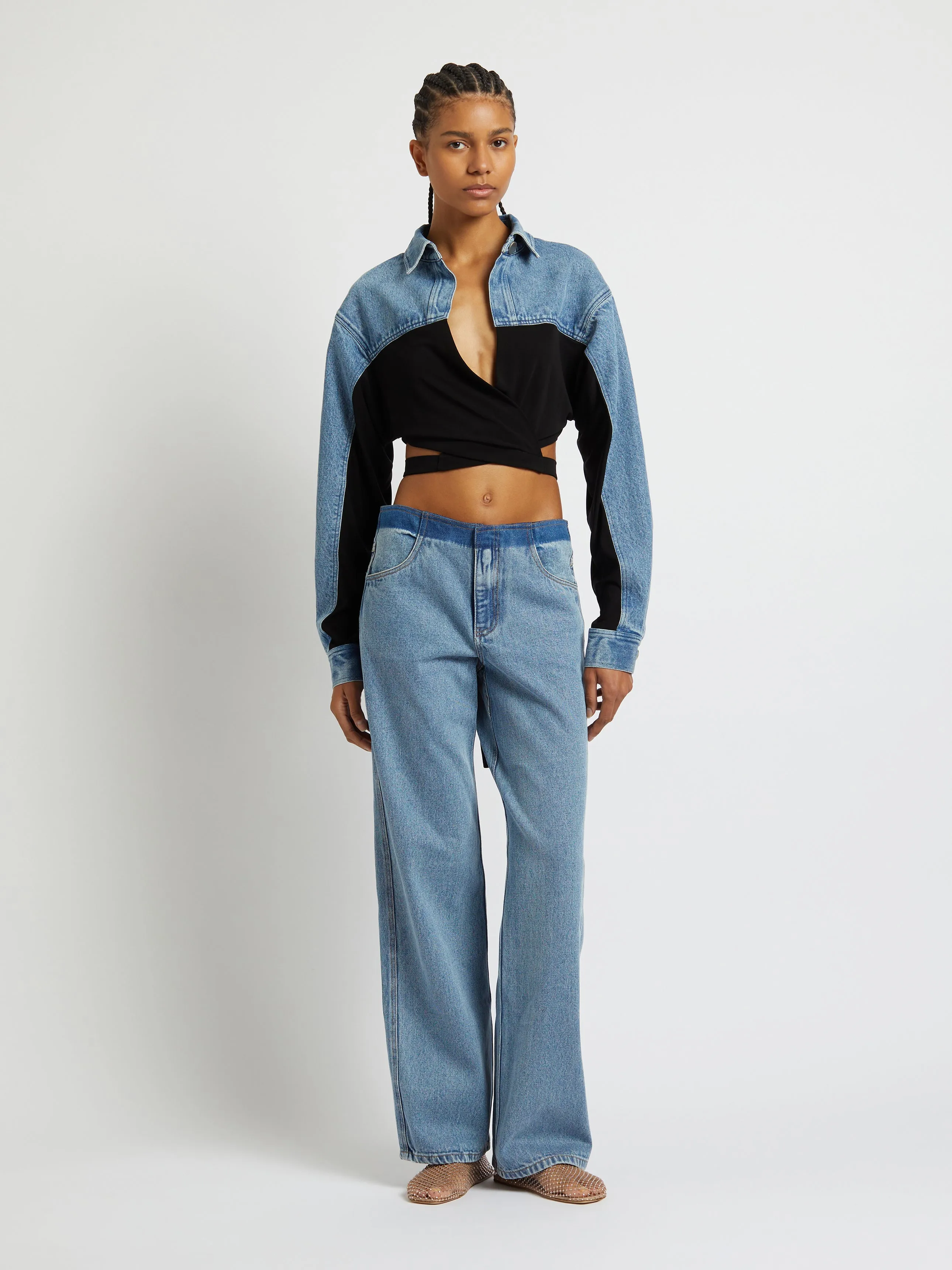 Sevilla Denim Wrap Top sold by Christopher Esber product image thumbnail 5