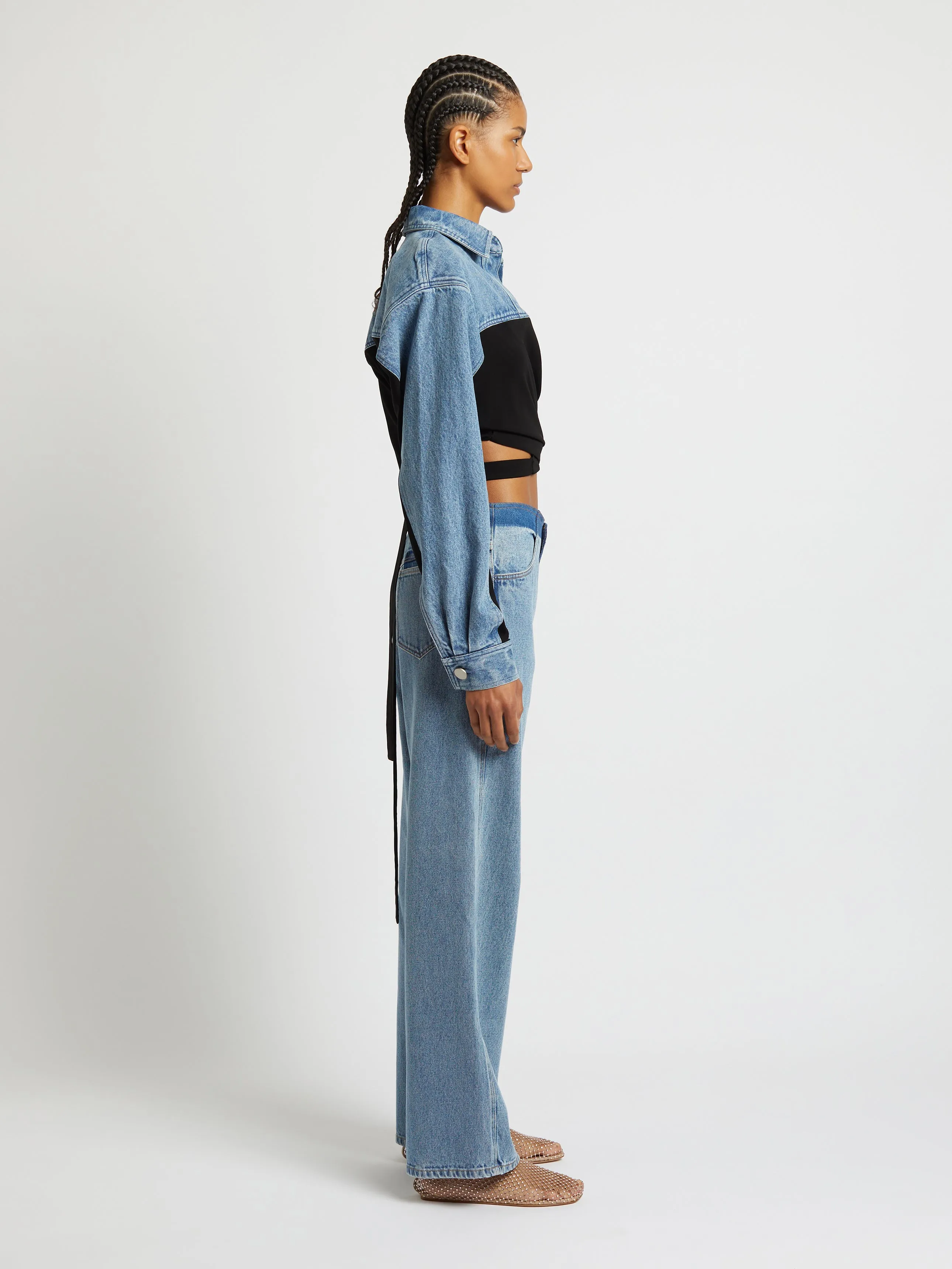 Sevilla Denim Wrap Top sold by Christopher Esber product image thumbnail 3