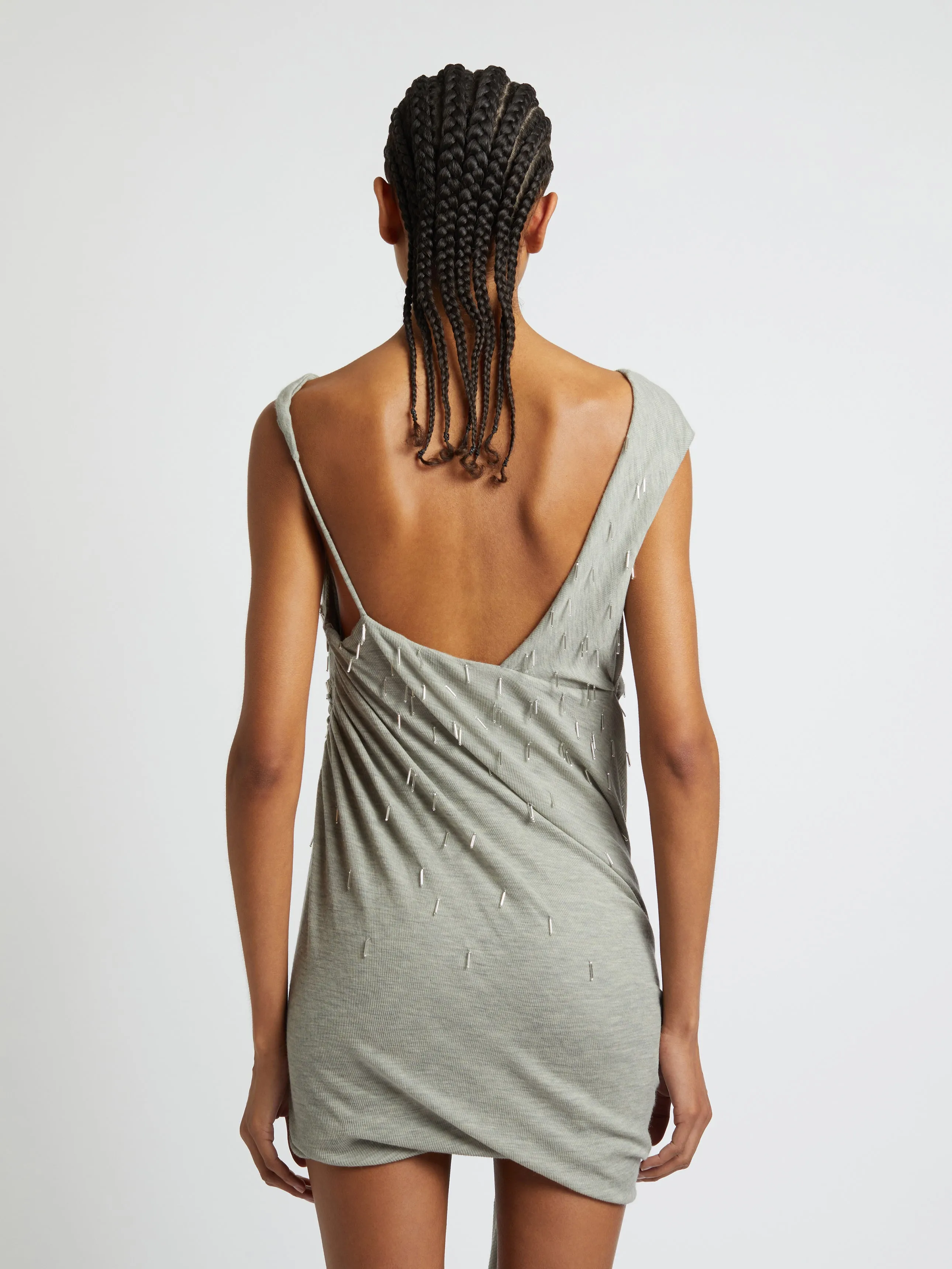 Crystal Cluster Drape Micro Dress sold by Christopher Esber product image thumbnail 5