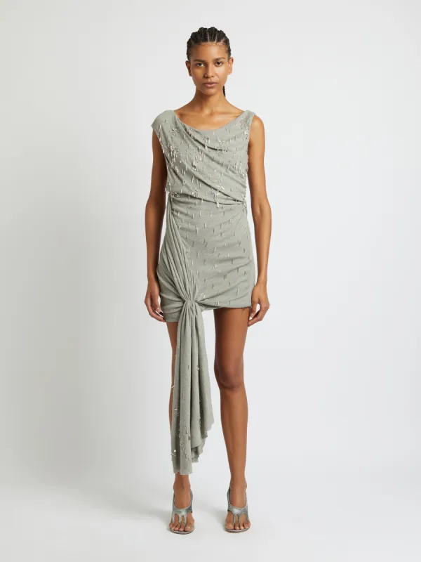 Crystal Cluster Drape Micro Dress sold by Christopher Esber