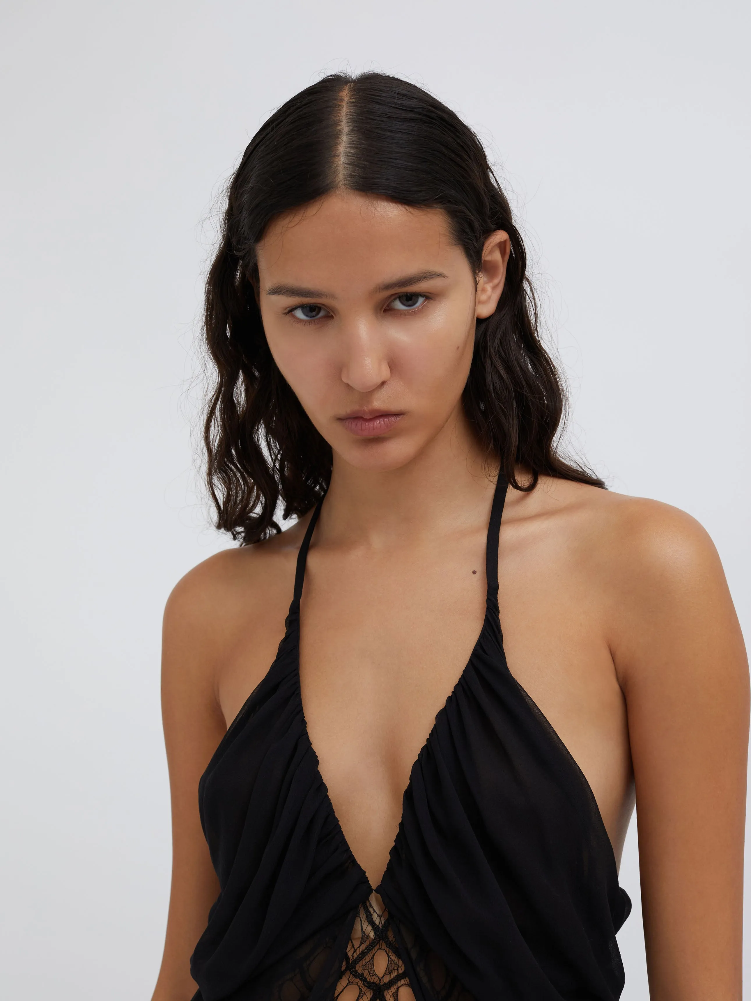 Fluted Silk Chemise Dress sold by Christopher Esber product image thumbnail 4