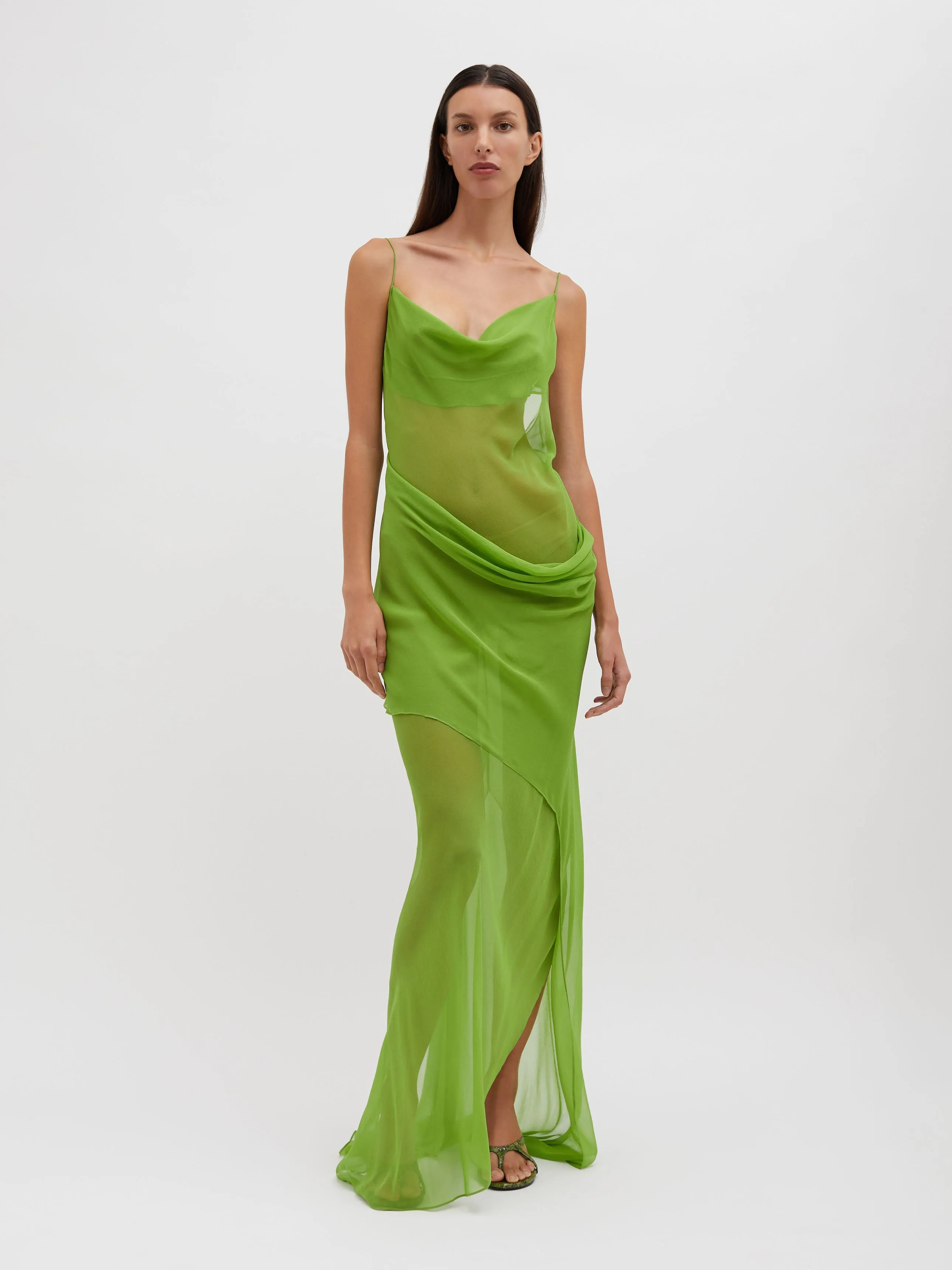 Cowl Hip Slip Dress | Parallel