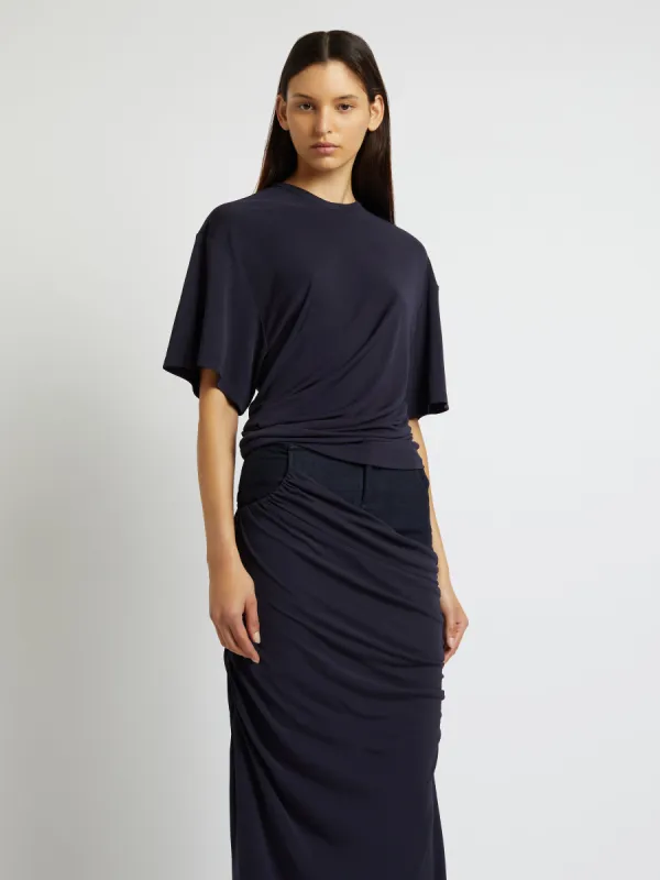 Side Cowl Waist Tee sold by Christopher Esber