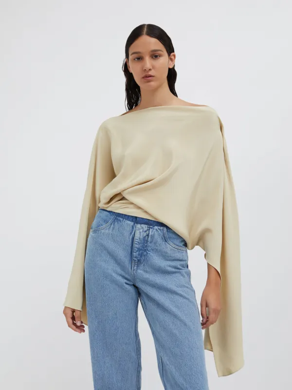 Cusco Silk Drape Top made by Christopher Esber