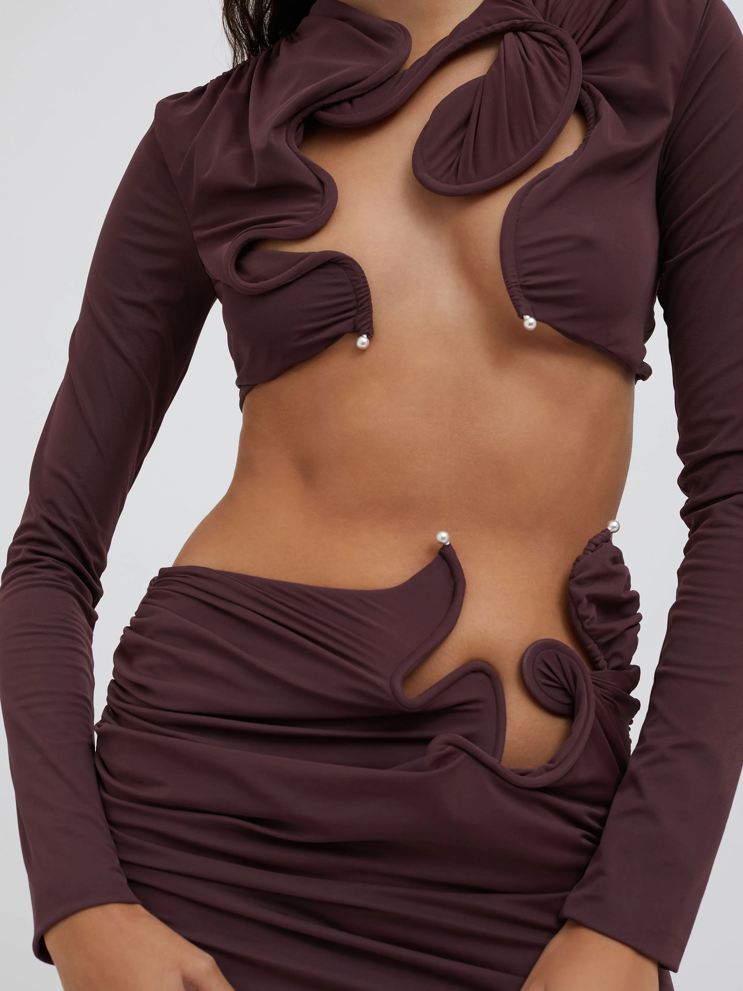 Venus Long Sleeve Crop Top sold by Christopher Esber product image thumbnail 4