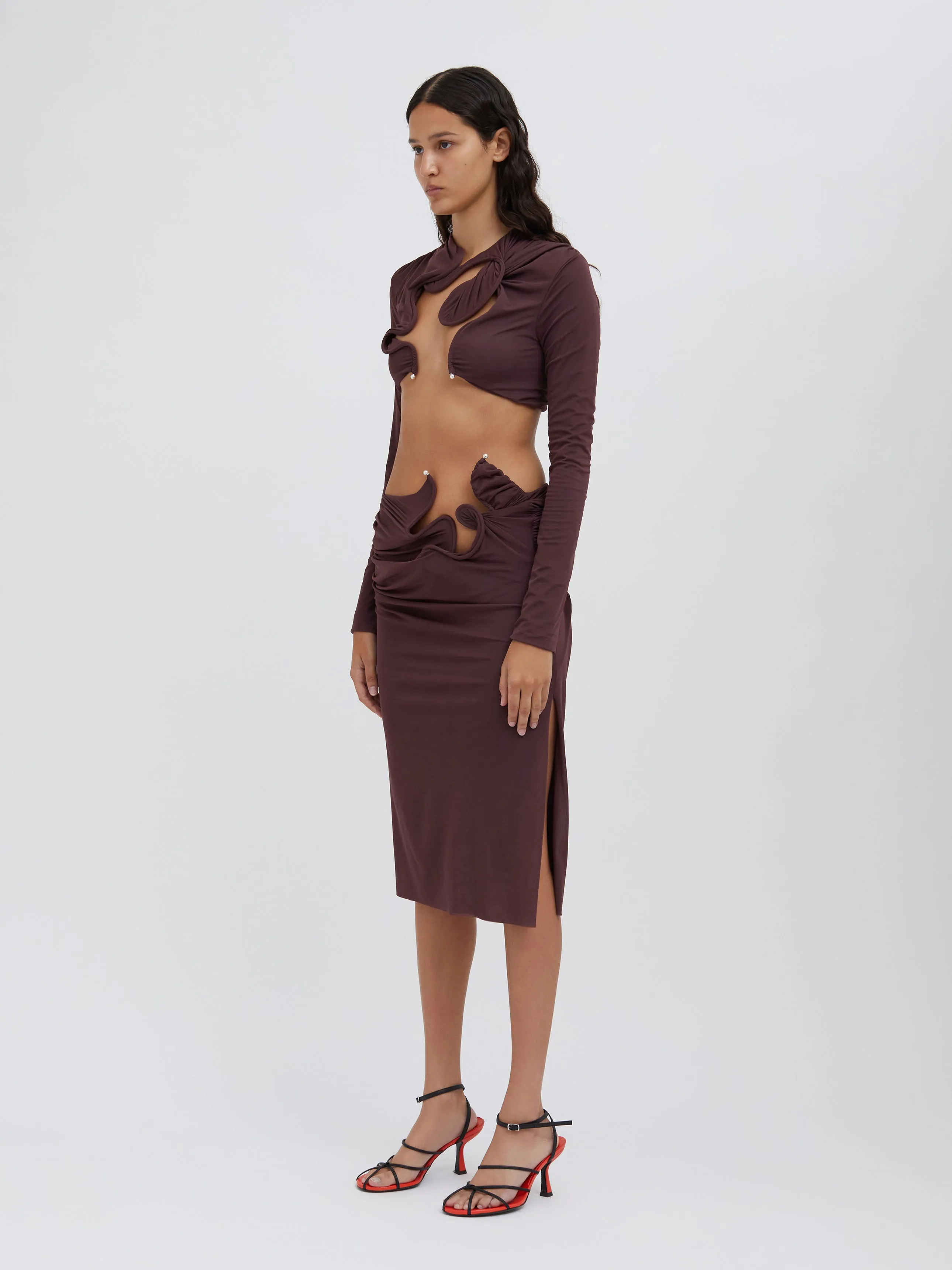 Venus Long Sleeve Crop Top sold by Christopher Esber product image thumbnail 2