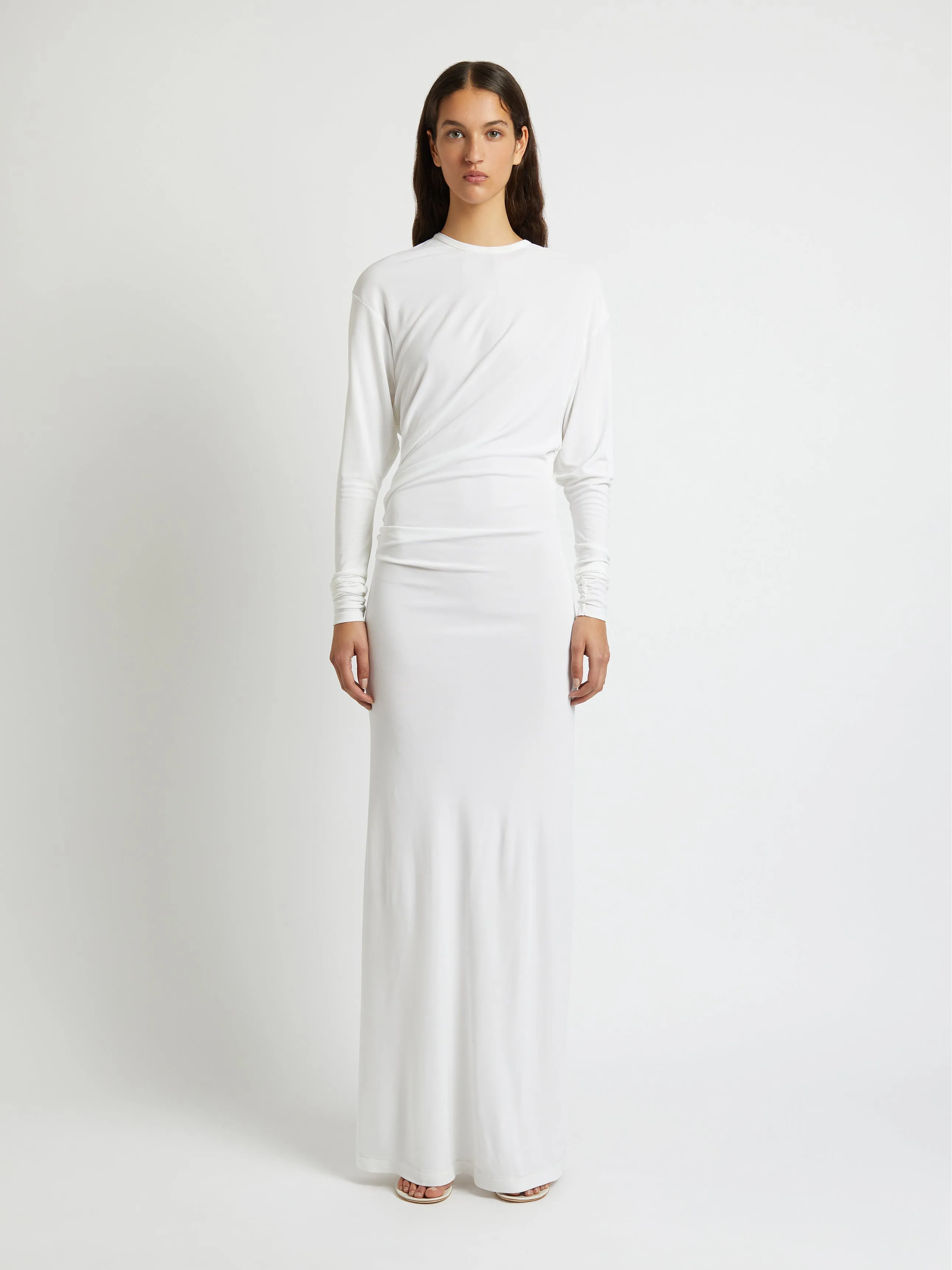 Side Cowl Long Sleeve Dress sold by Christopher Esber